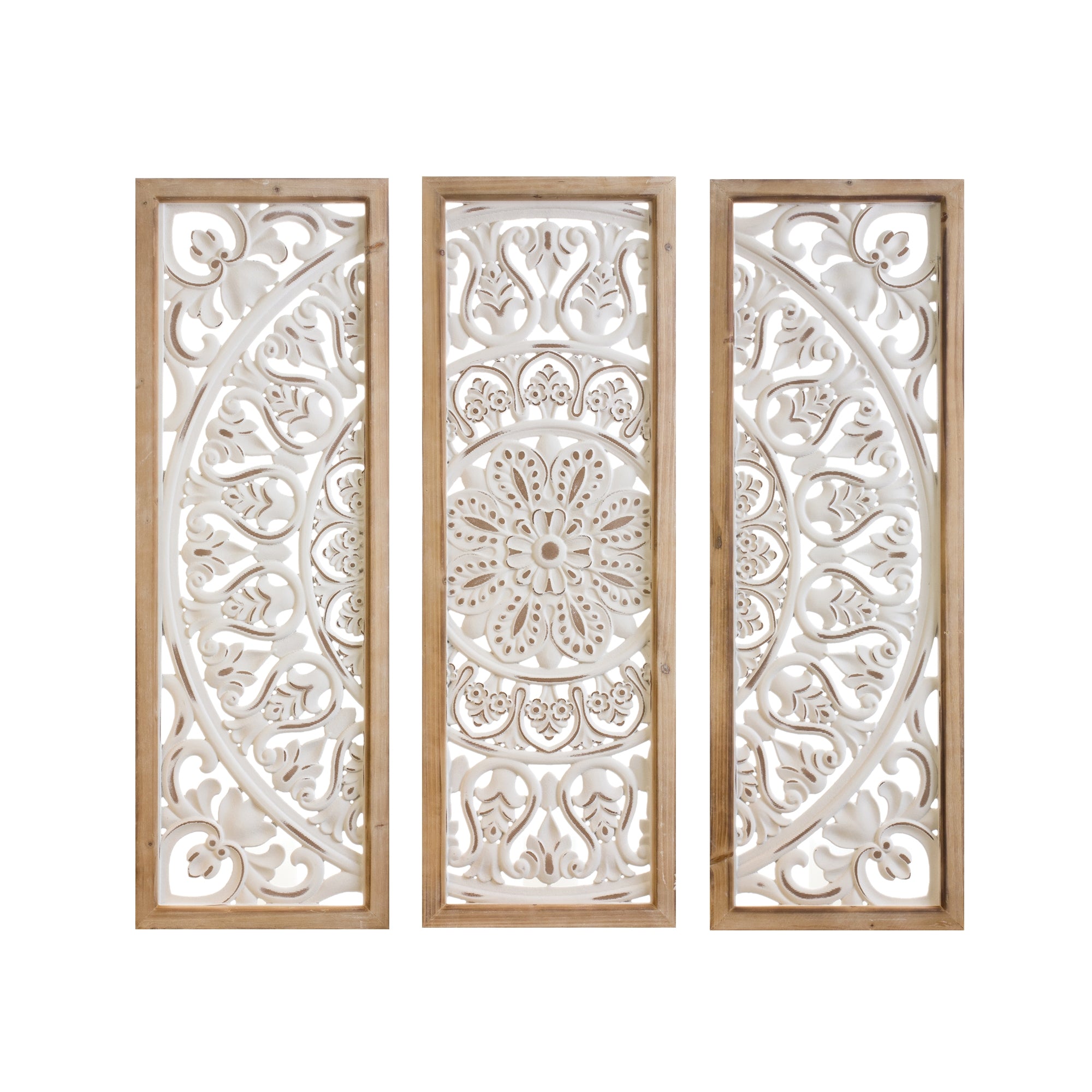 Ornate Metal Panel Wall Art (Set of 3)