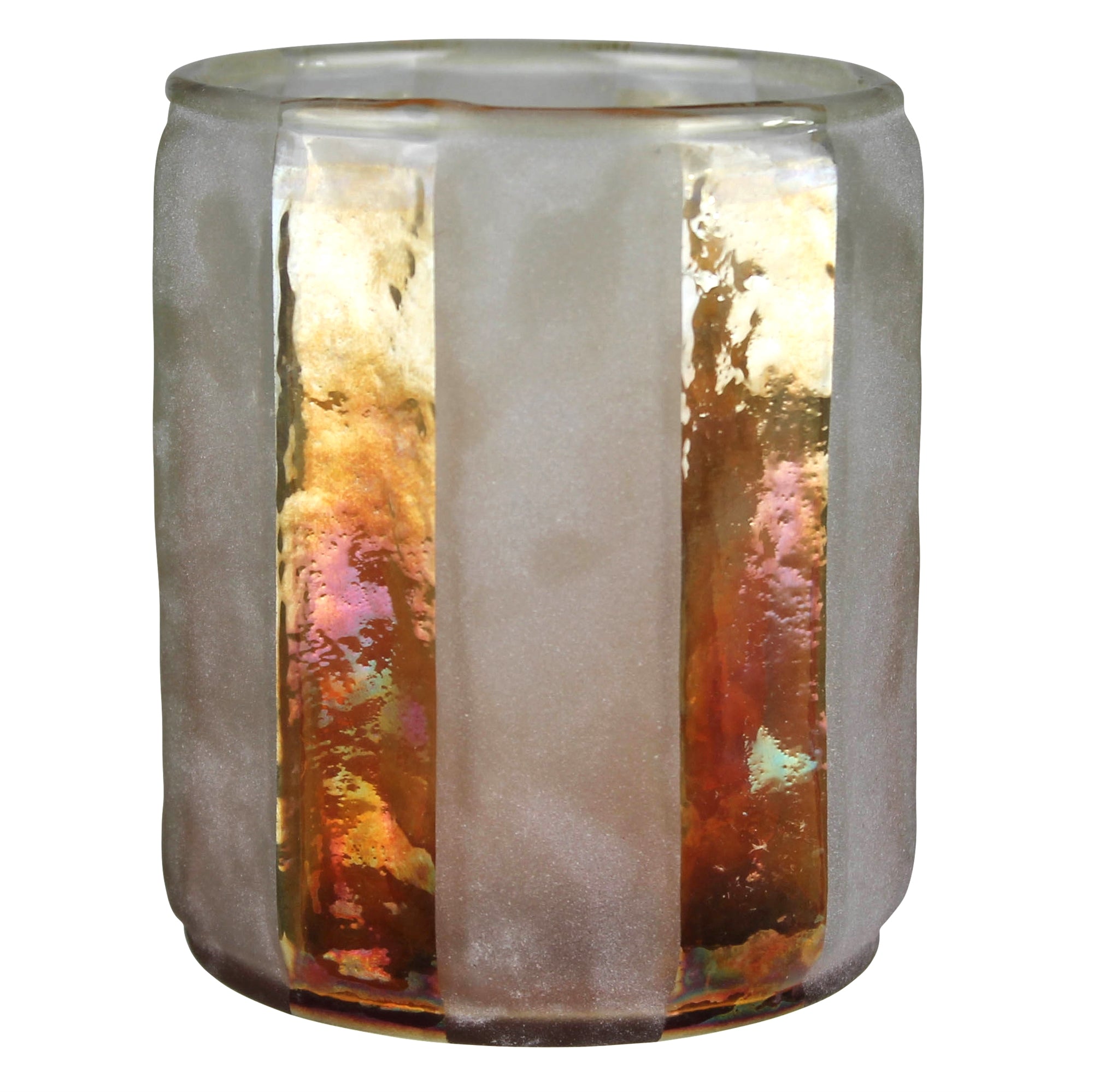 Maz Votive with Luster Stripes, Glass