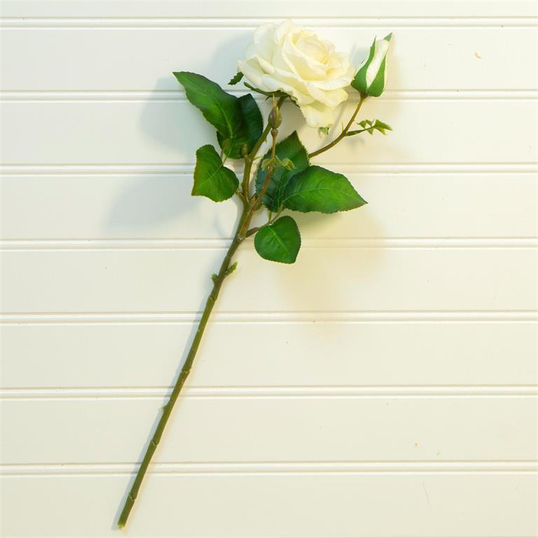 Real Feel Rose White Stem