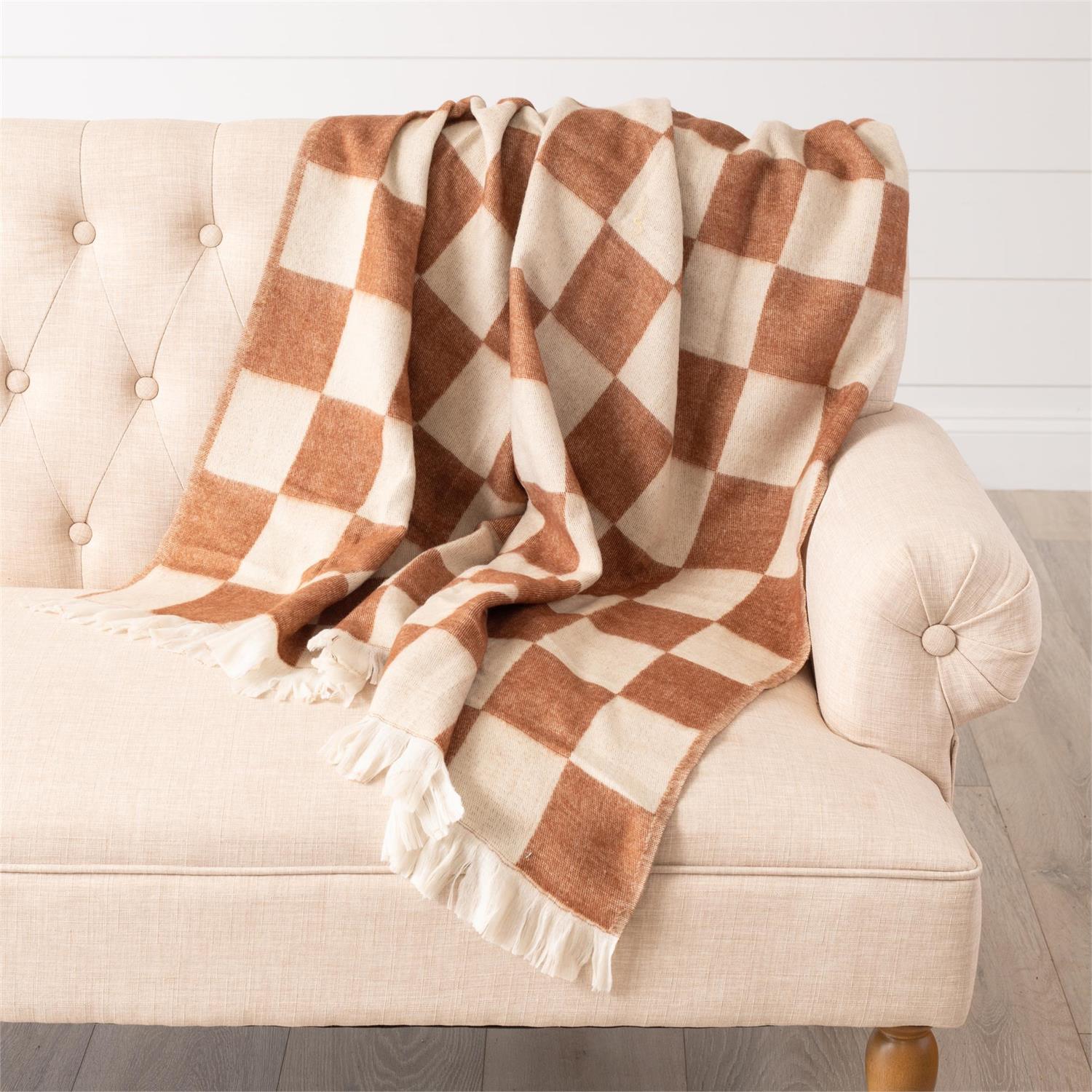 Cozy Checkered Throw