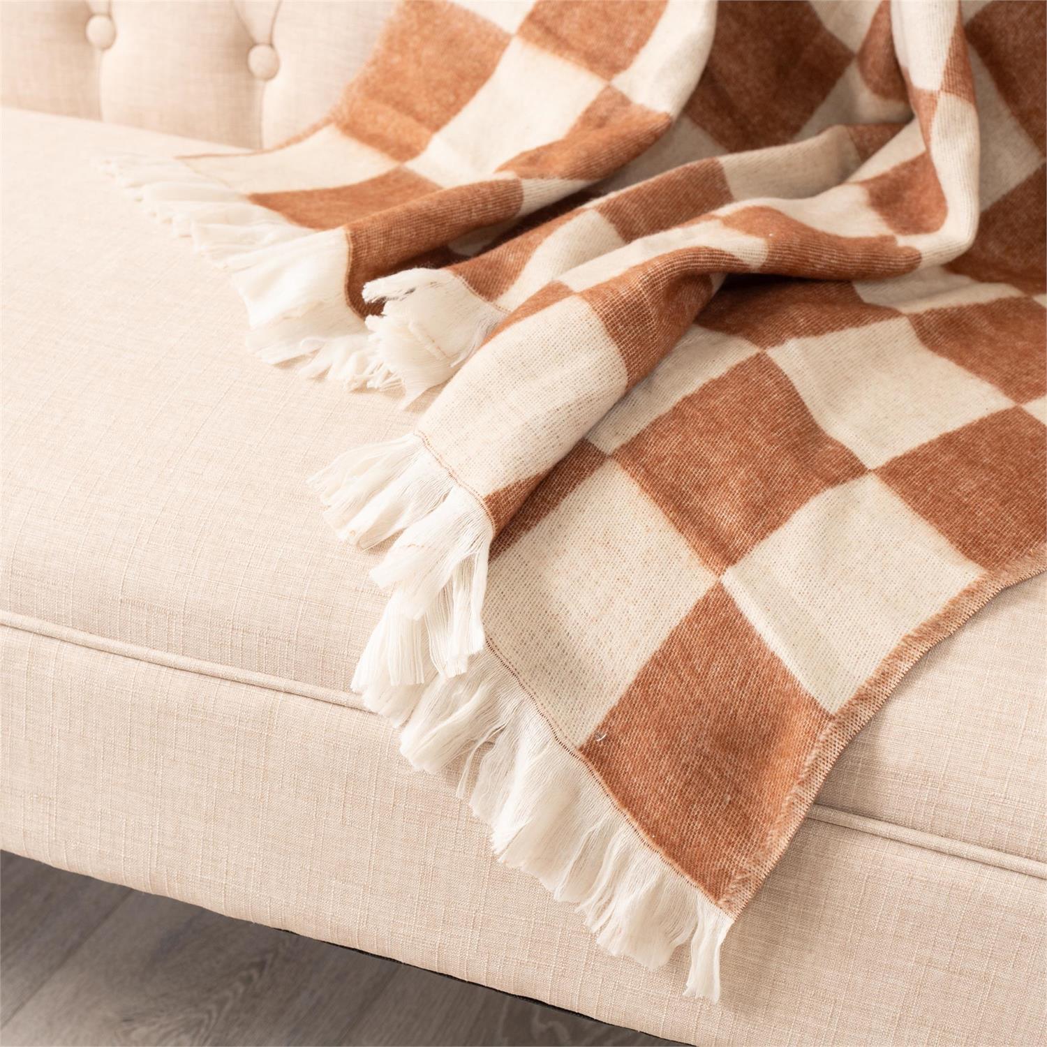 Cozy Checkered Throw