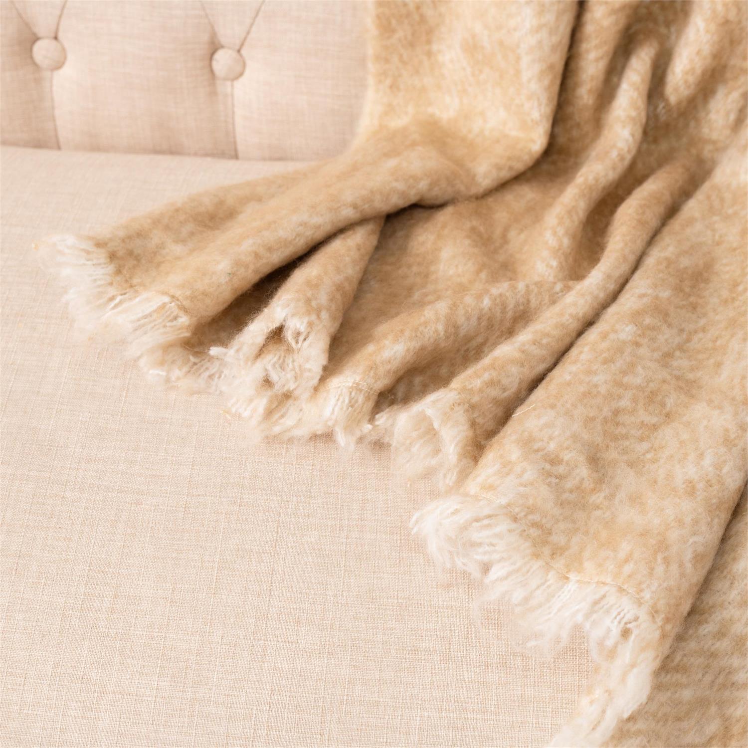Brushed Tan Throw