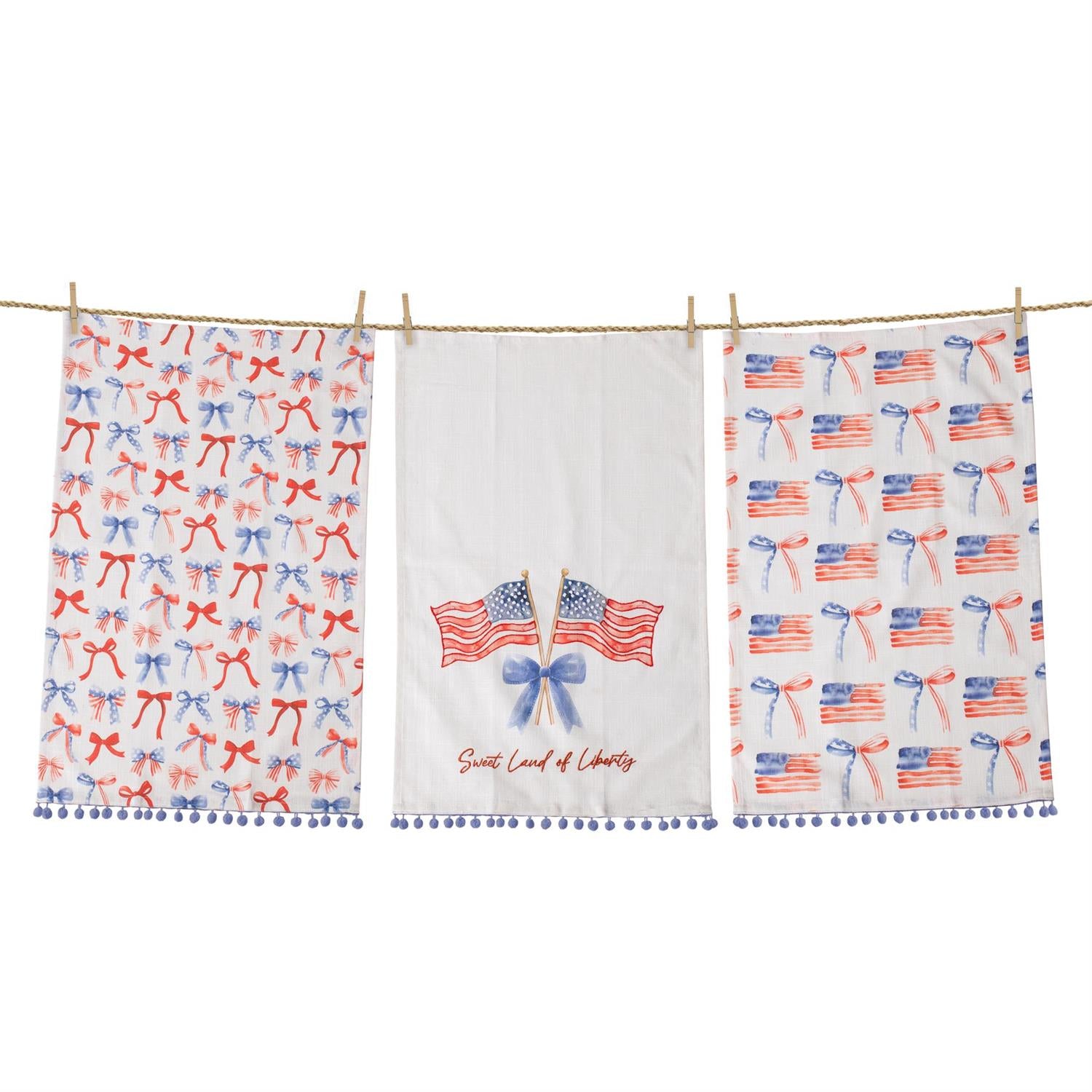 Liberty Ribbons and Bows Kitchen Towels (S/3)