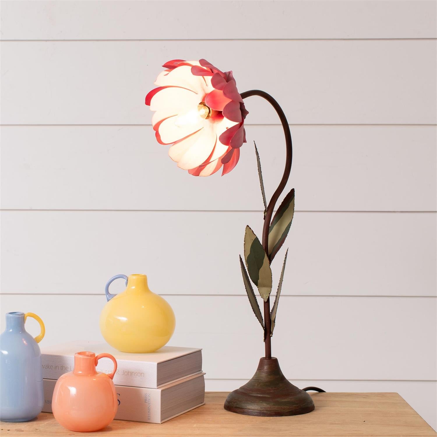 Pink Flower Shaped Lamp