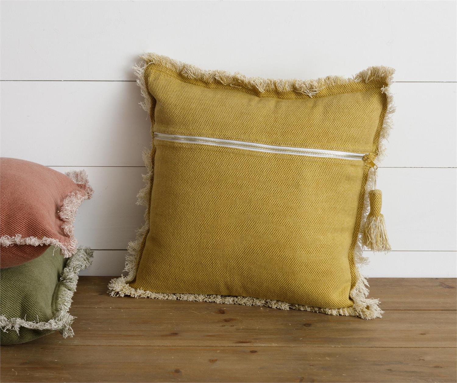Mustard Stonewashed Pillow