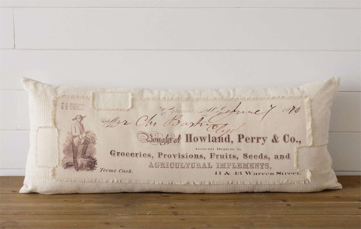 Antique Feed and Seed Store Pillow