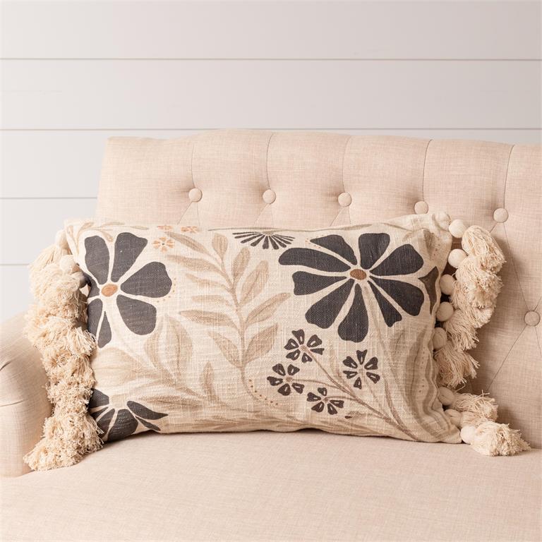 Modern Botanical Lumbar Pillow