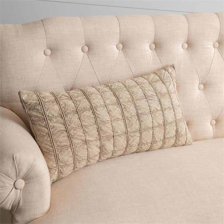 Lumbar Pillow - Stonewashed Windowpane Check, Brown