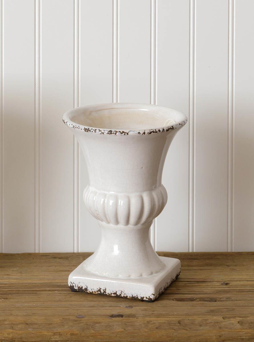 Crackle Pottery Urn (S)