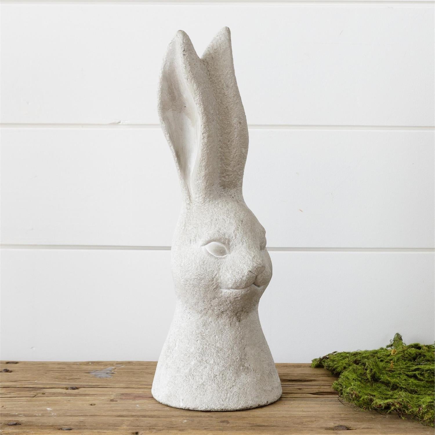 Cement Rabbit Bust (L)