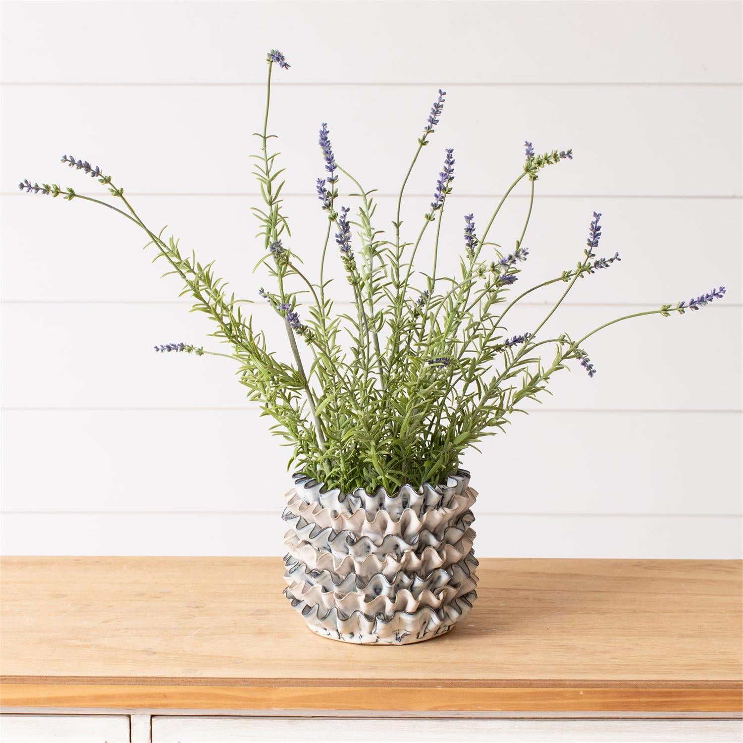 Planter - Layers Of Hand Applied Ruffles