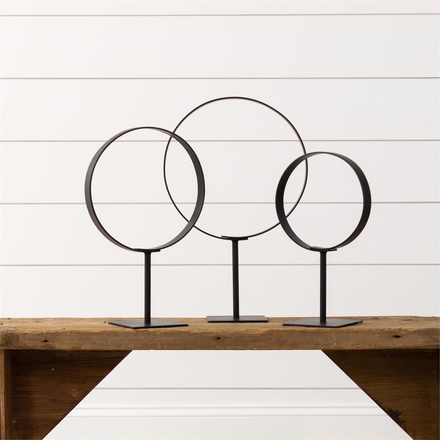 Decorative Metal Ring Stands (S/3)