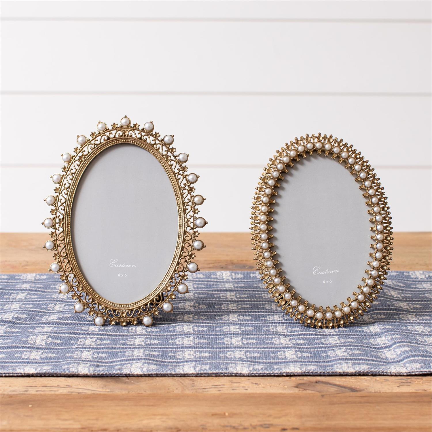 Photo Frame - Gold Filagree With Mini Pearls (2 Styles)