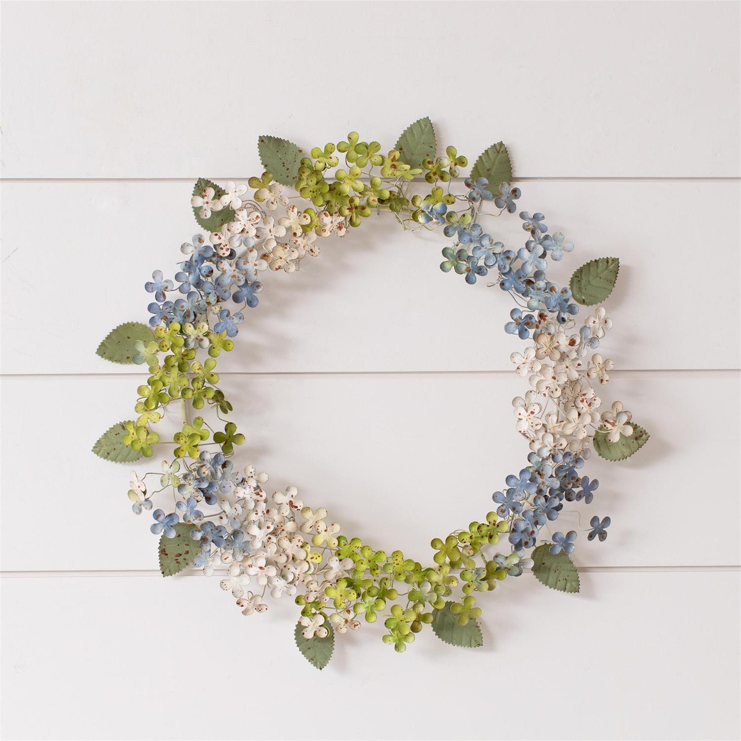 Wreath - Dainty Metal Hydrangeas