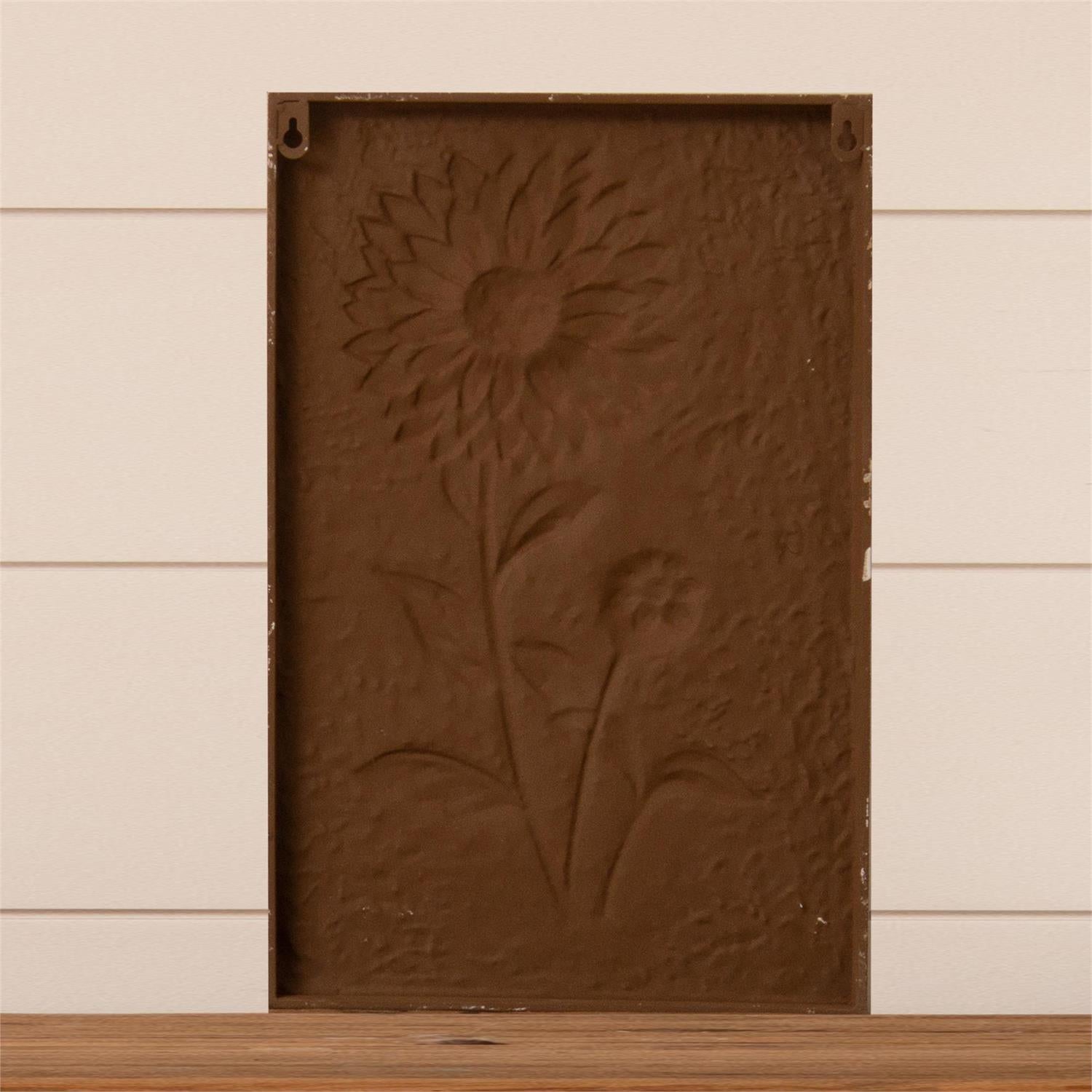 Embossed Gold Sunflower Wall Art