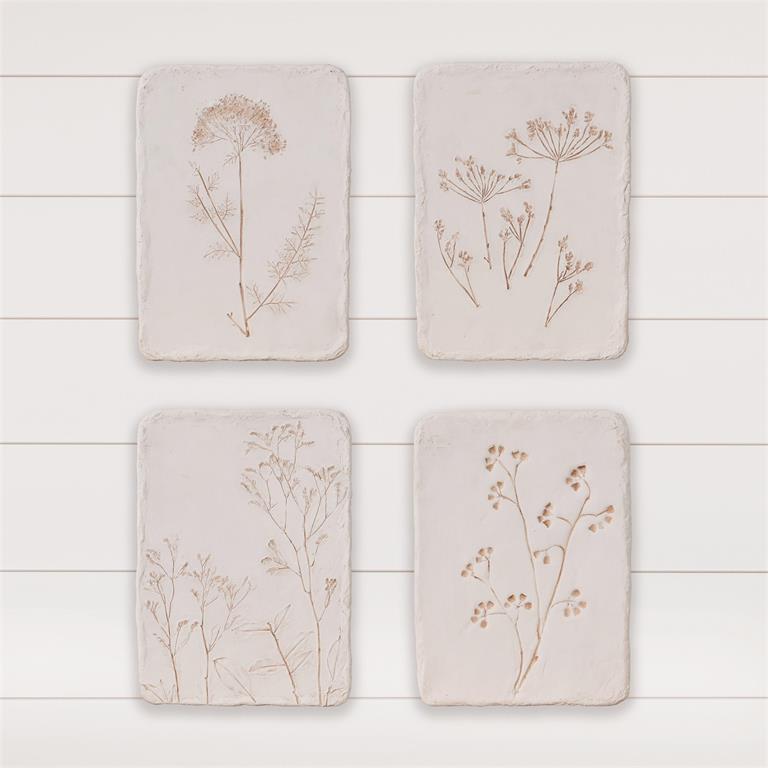 Pressed Flower Plaque (S/4)