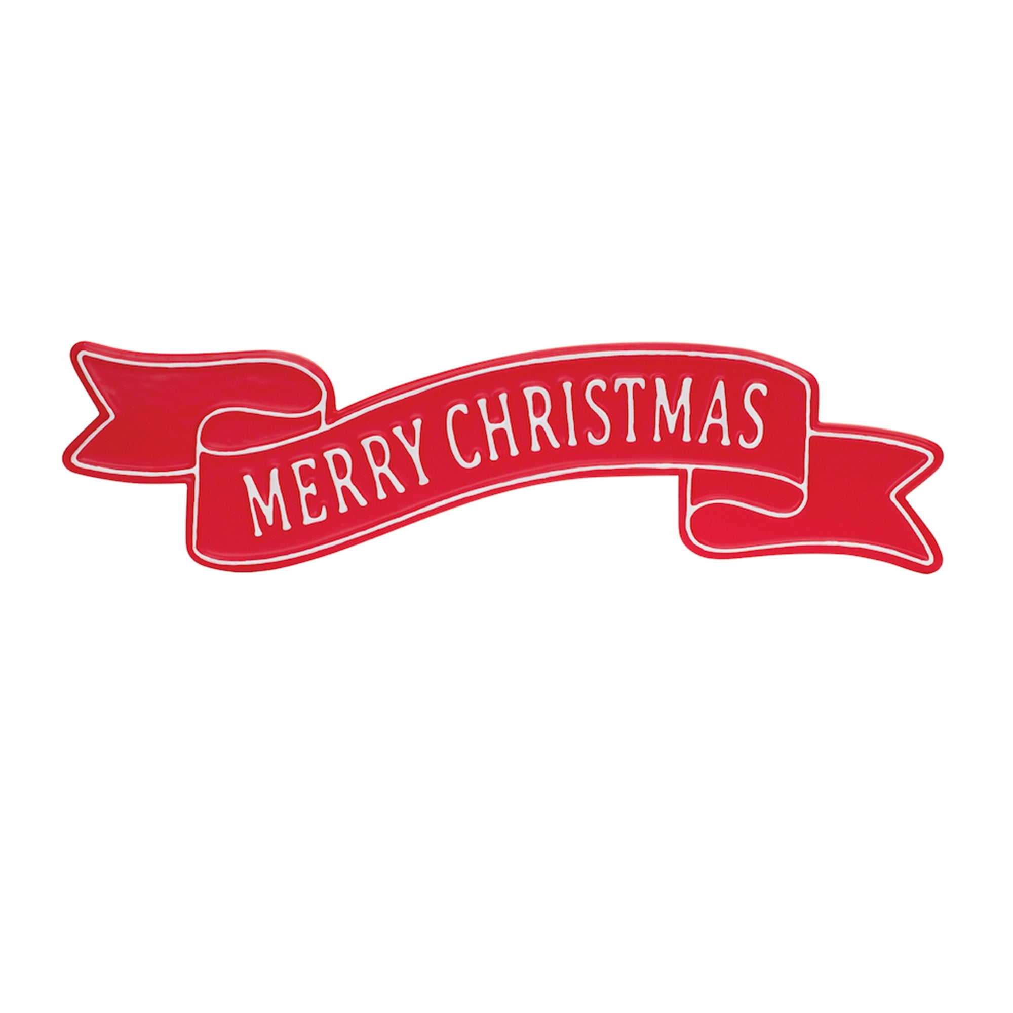 Merry Christmas Banner 24"L x 5.5"H Metal
