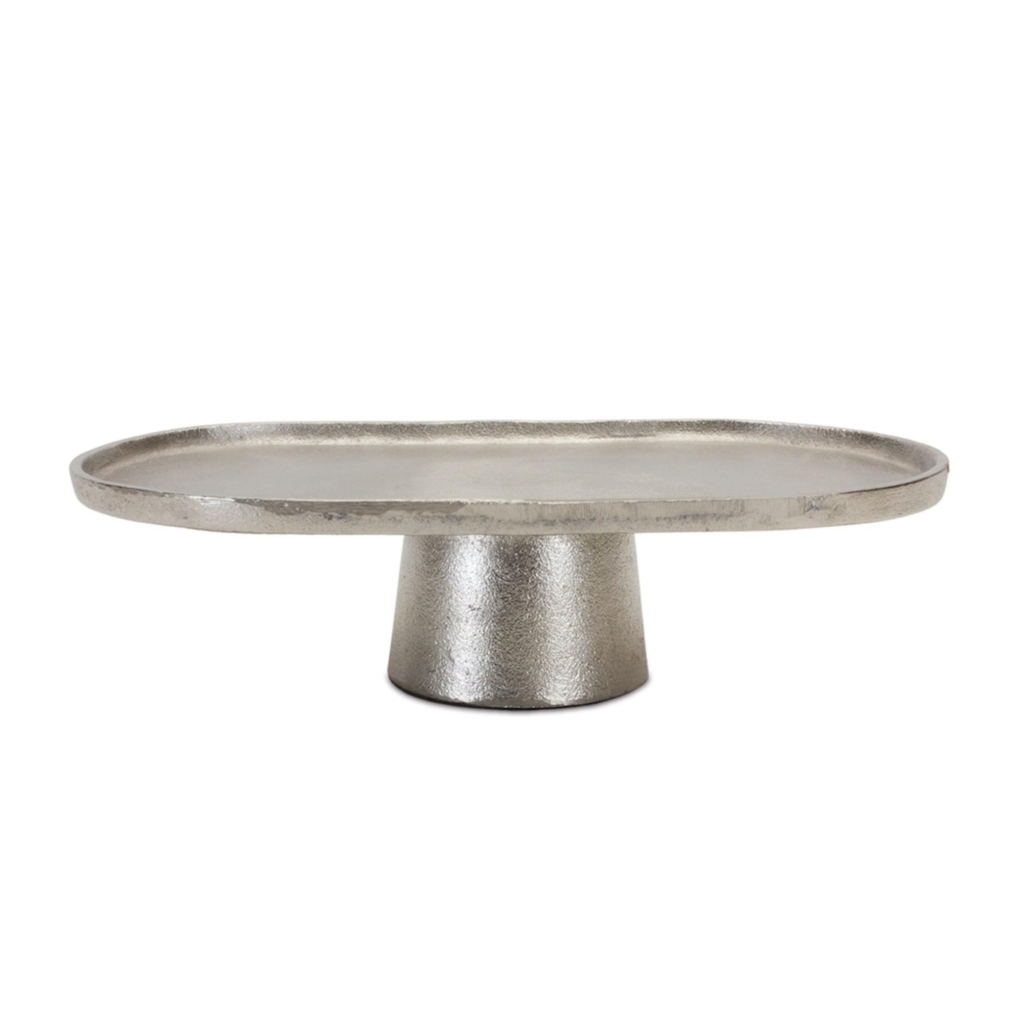 Aluminum Metal Pedestal Tray 12"L