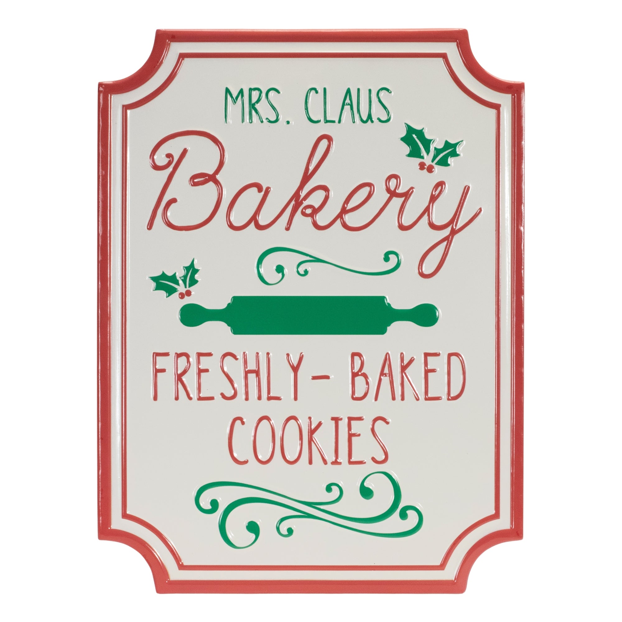 Metal Mrs. Claus Bakery Wall Sign 16"H