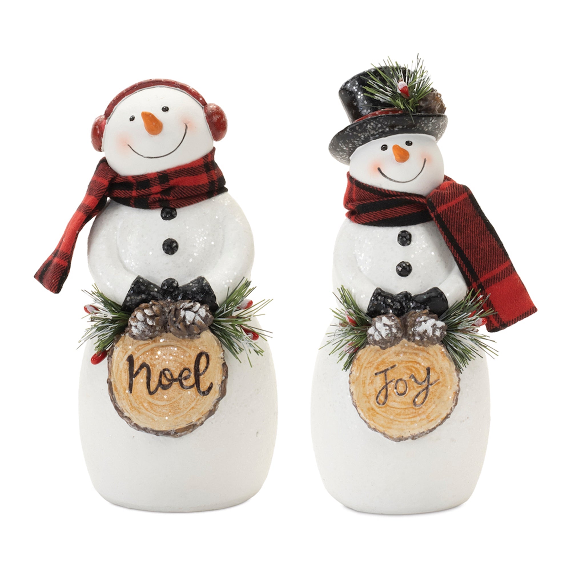 Snowman Figurine with Tree Disc Sentiment (Set of 6)