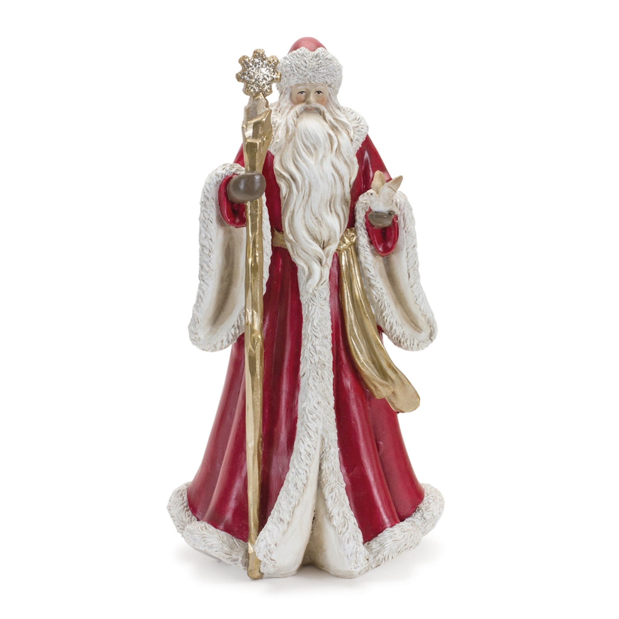 Majestic Santa with Bird Statue 14.5"H