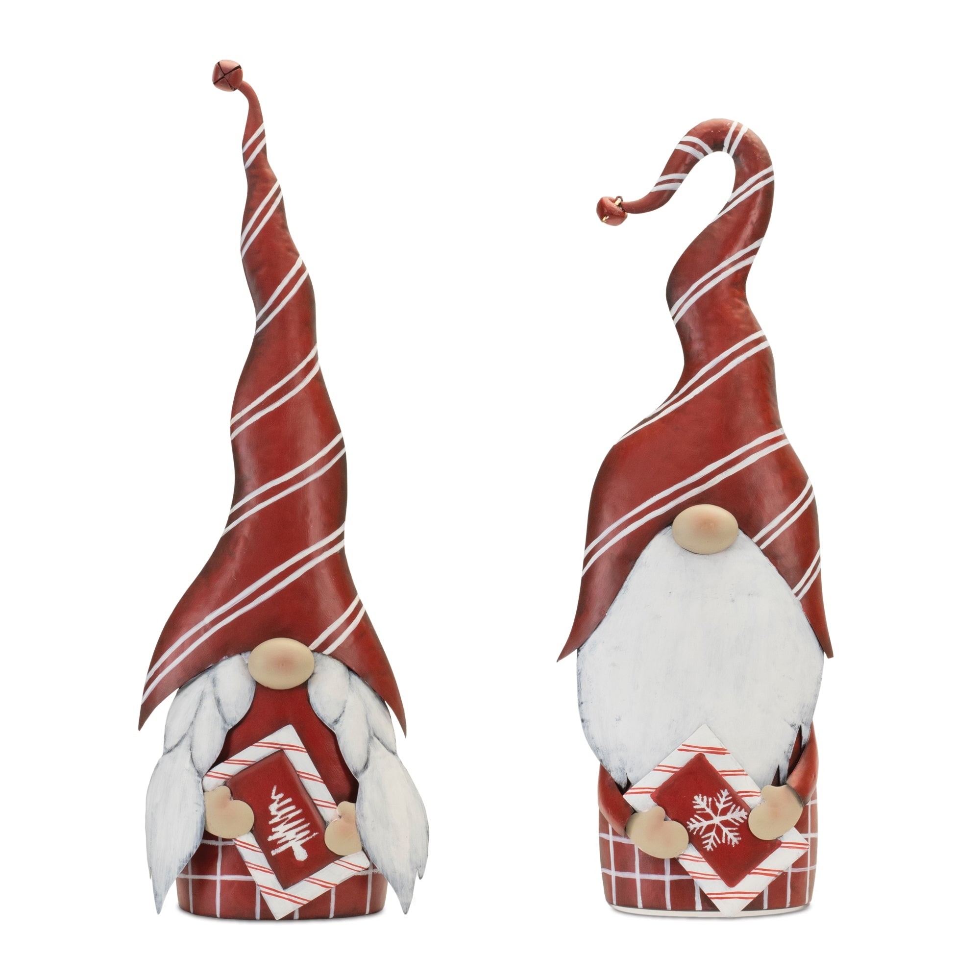 Metal Holiday Gnome Couple (Set of 2)