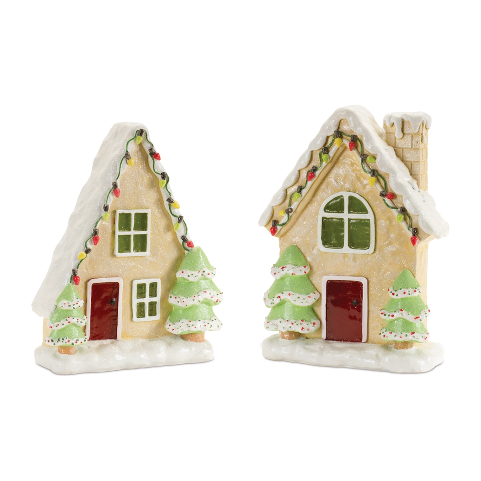 Frosted Gingerbread House (Set of 2)