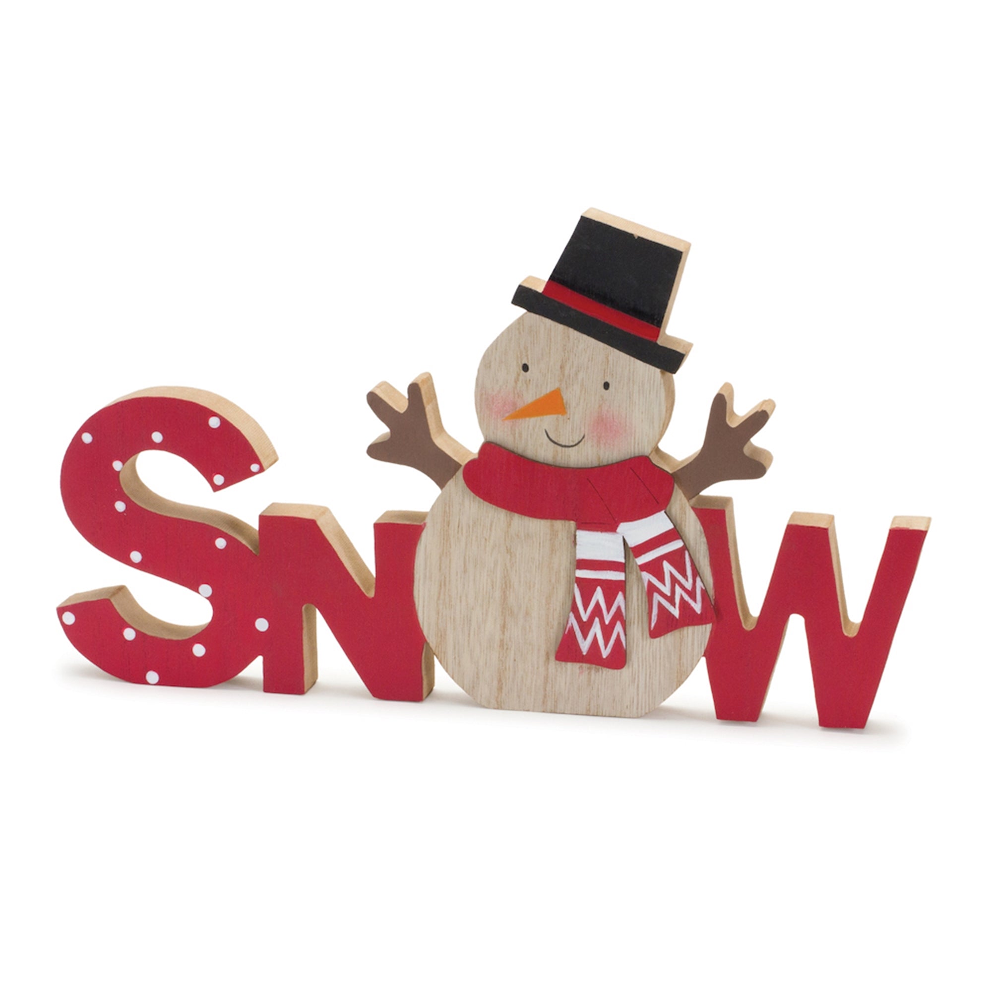 Snowman "Snow" Sign (Set of 2)