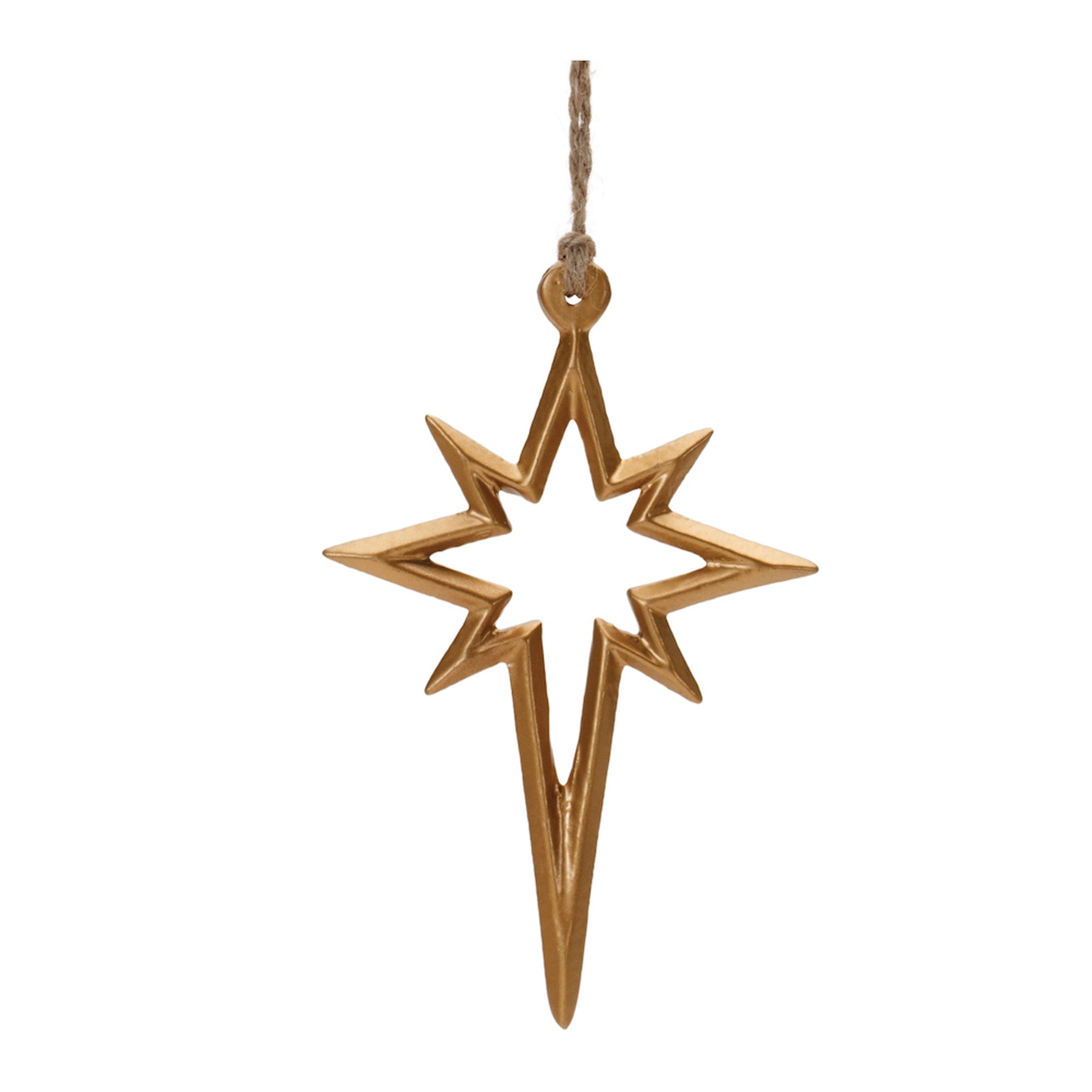 Gold Metal Star Ornament (Set of 12)
