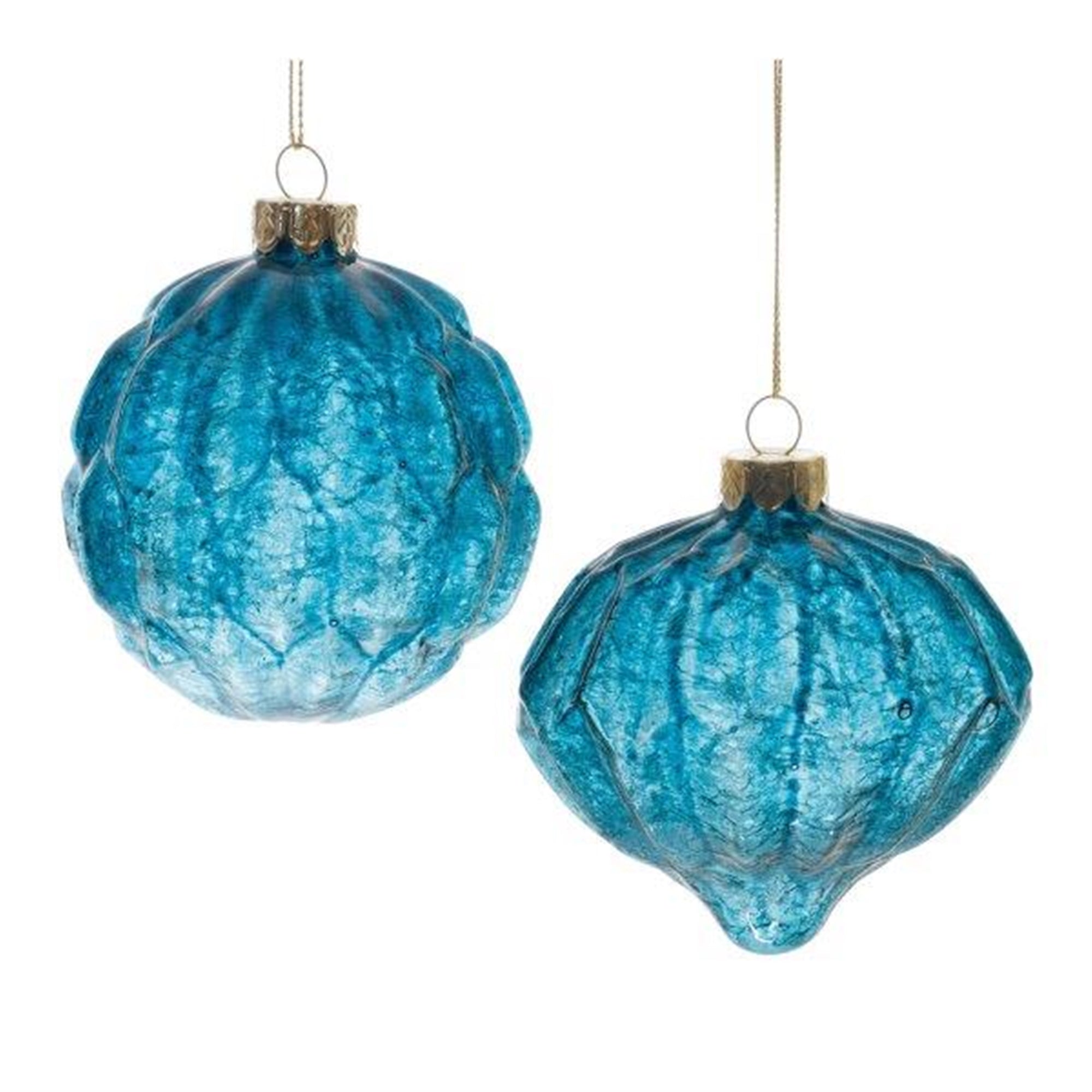 Crackled Harlequin Glass Ornament (Set of 12)