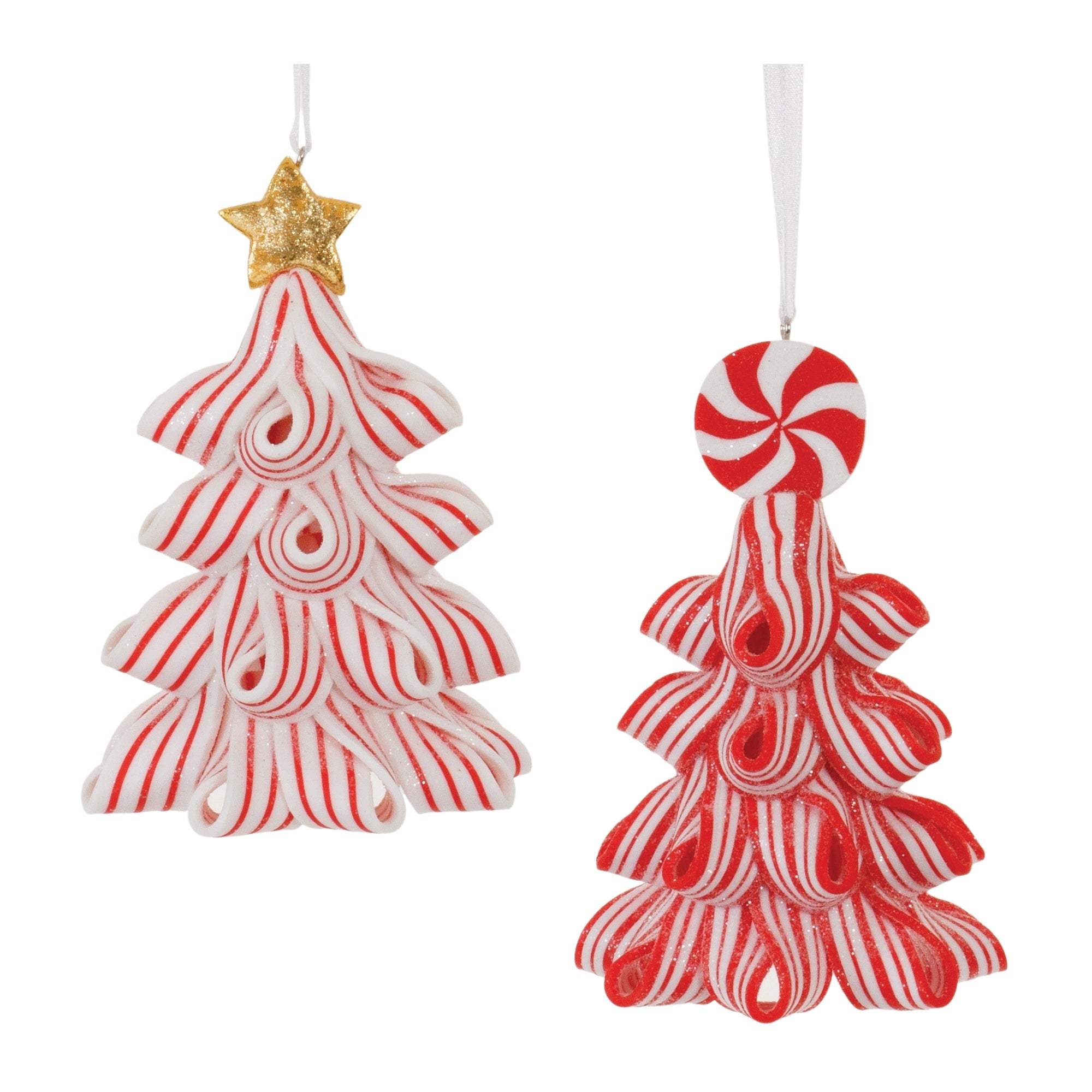 Candy Tree Ornament (2 Asst) 4”H Clay Dough