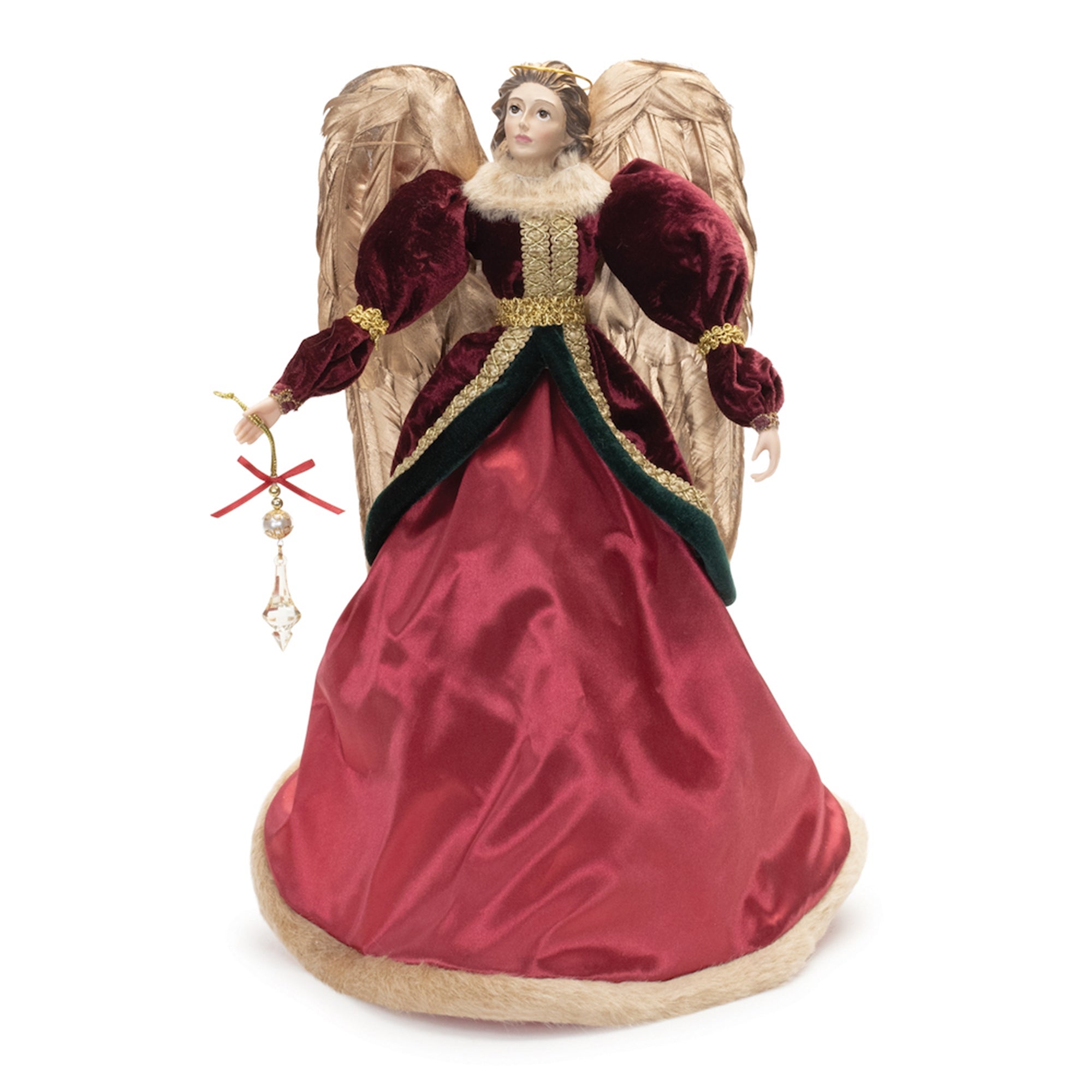 Feathered Angel Tree Topper 17.75"H