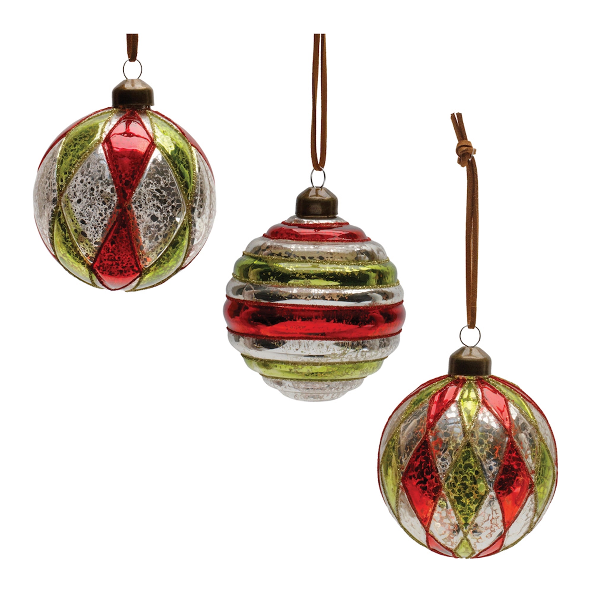 Mercury Glass Ball Ornament (Set of 12)