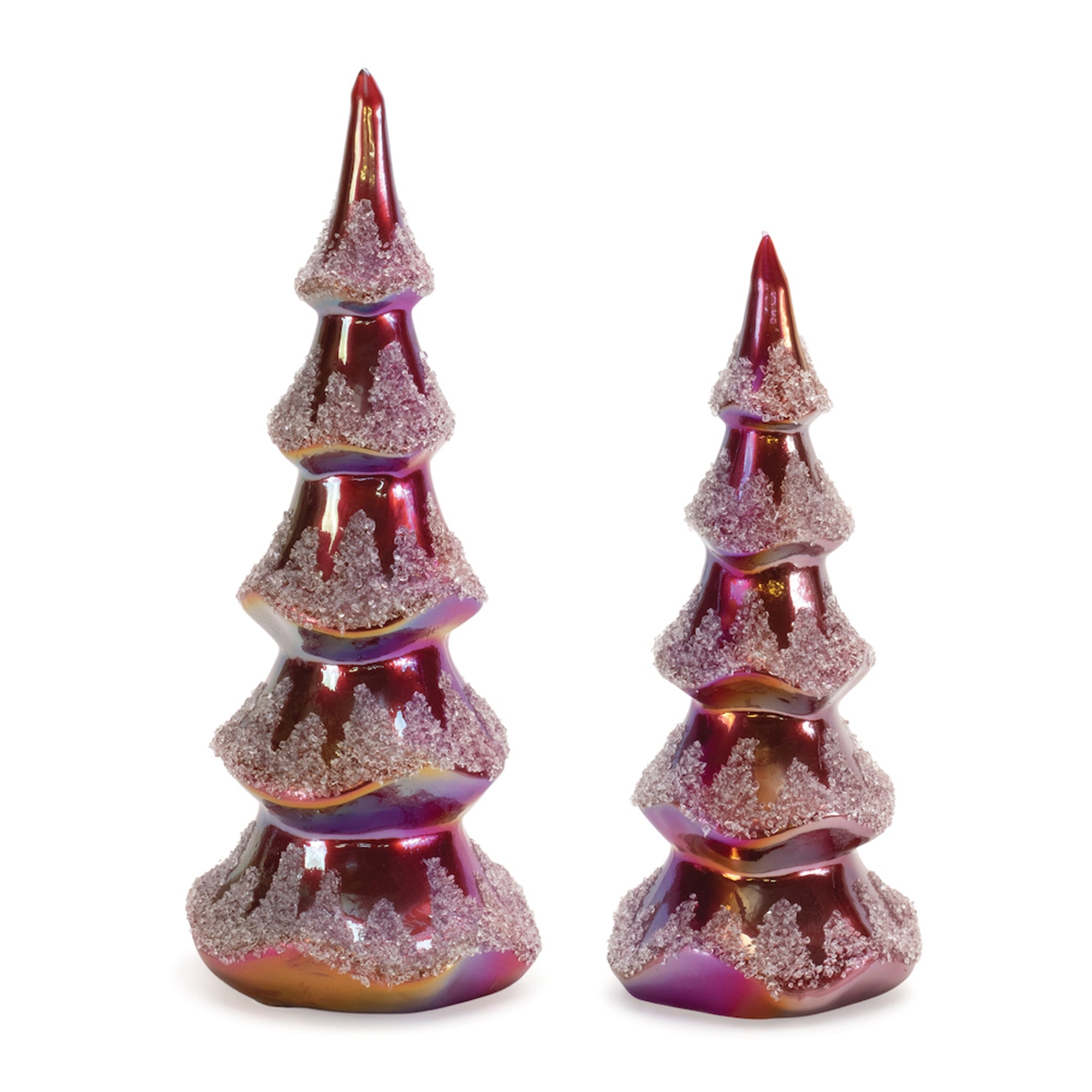 Beaded Iridescent Glass Tree (Set of 2)