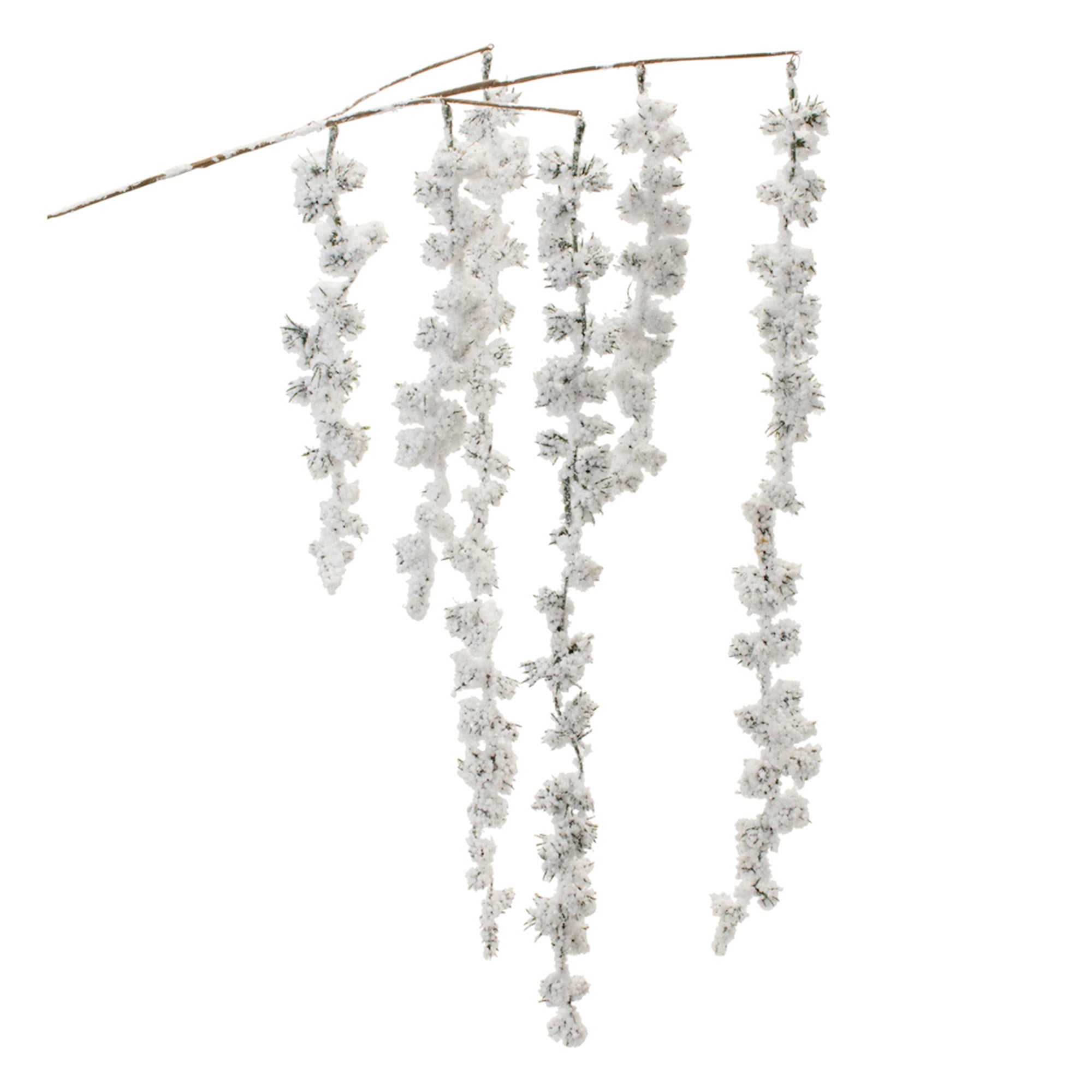 Snowy Hanging Berry Branch 25”H