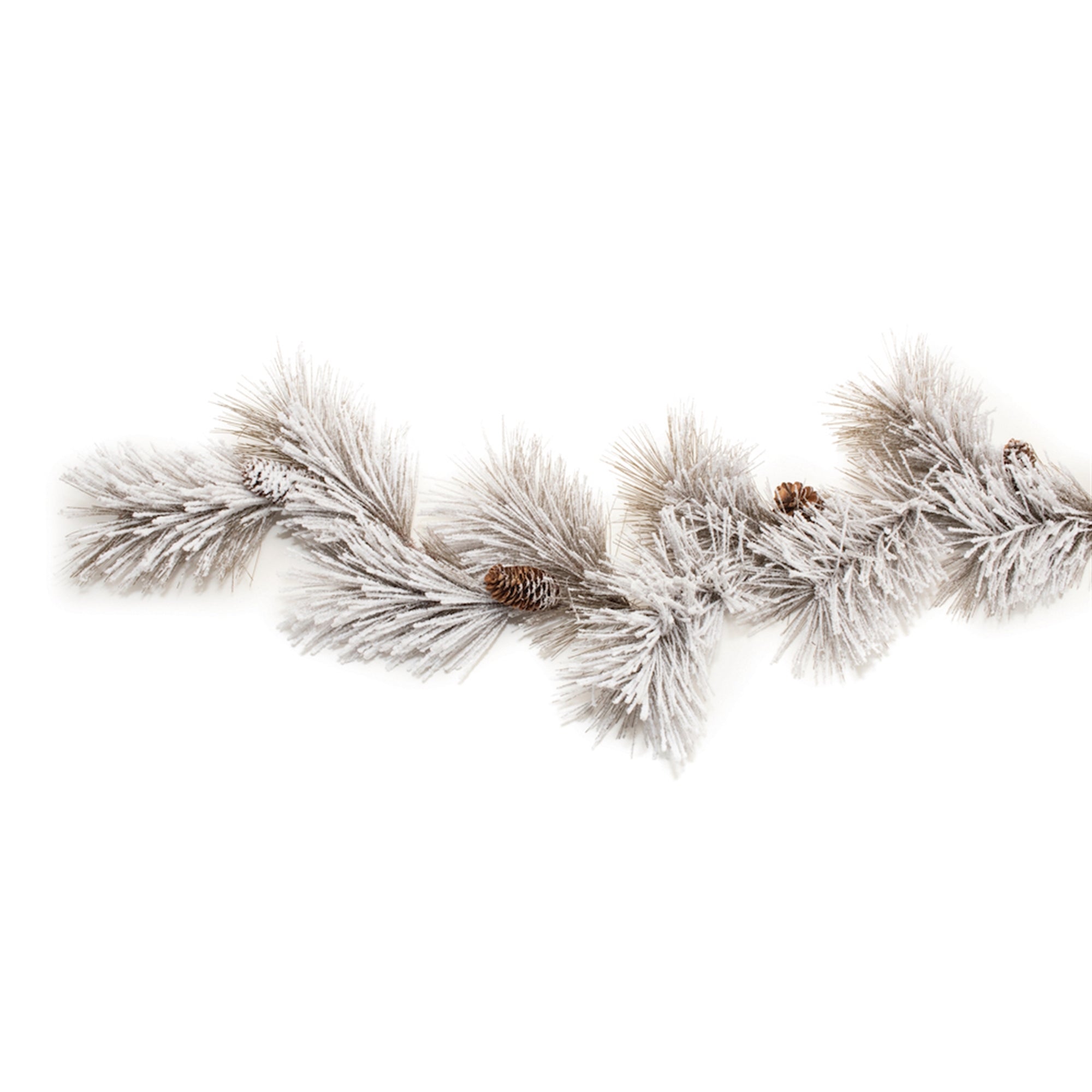 Flocked Long Needle Pine Garland (Set of 2)