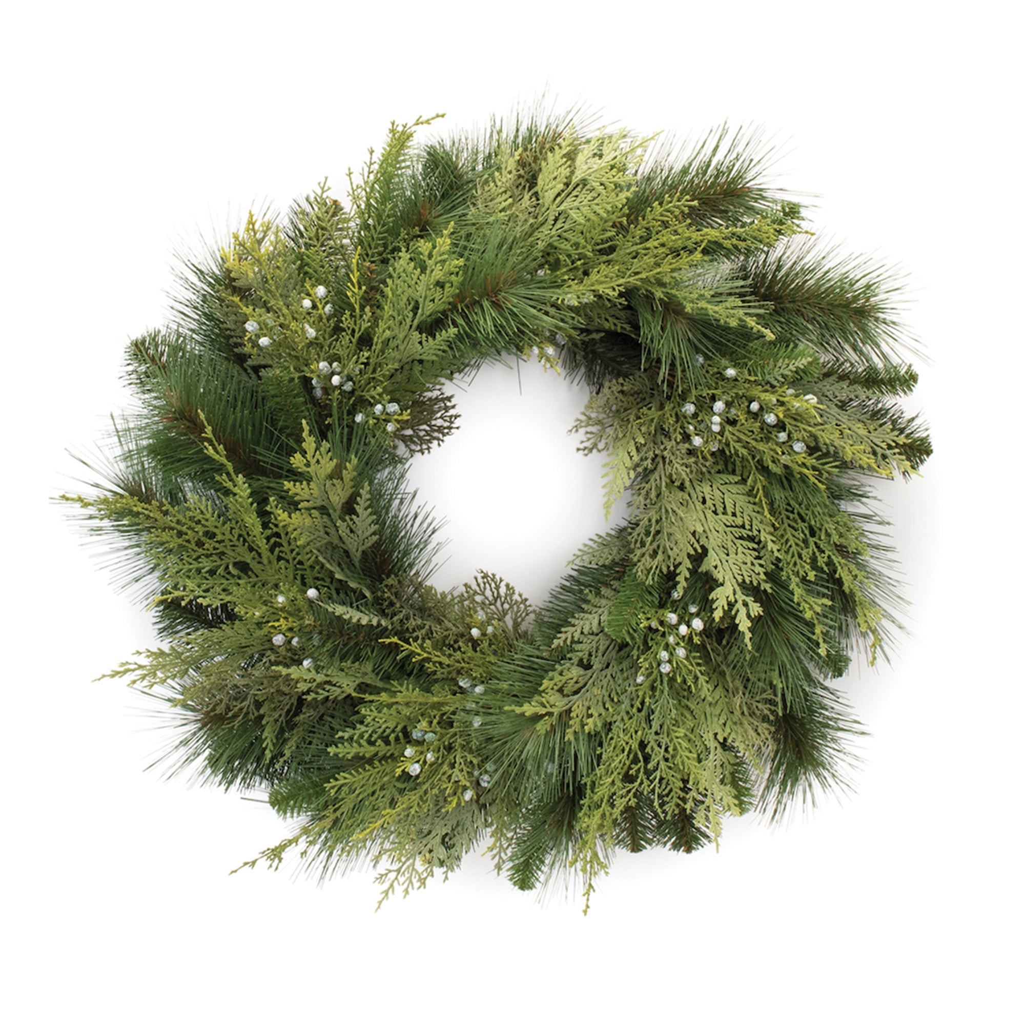 Mixed Pine Wreath 24.5”D PVC
