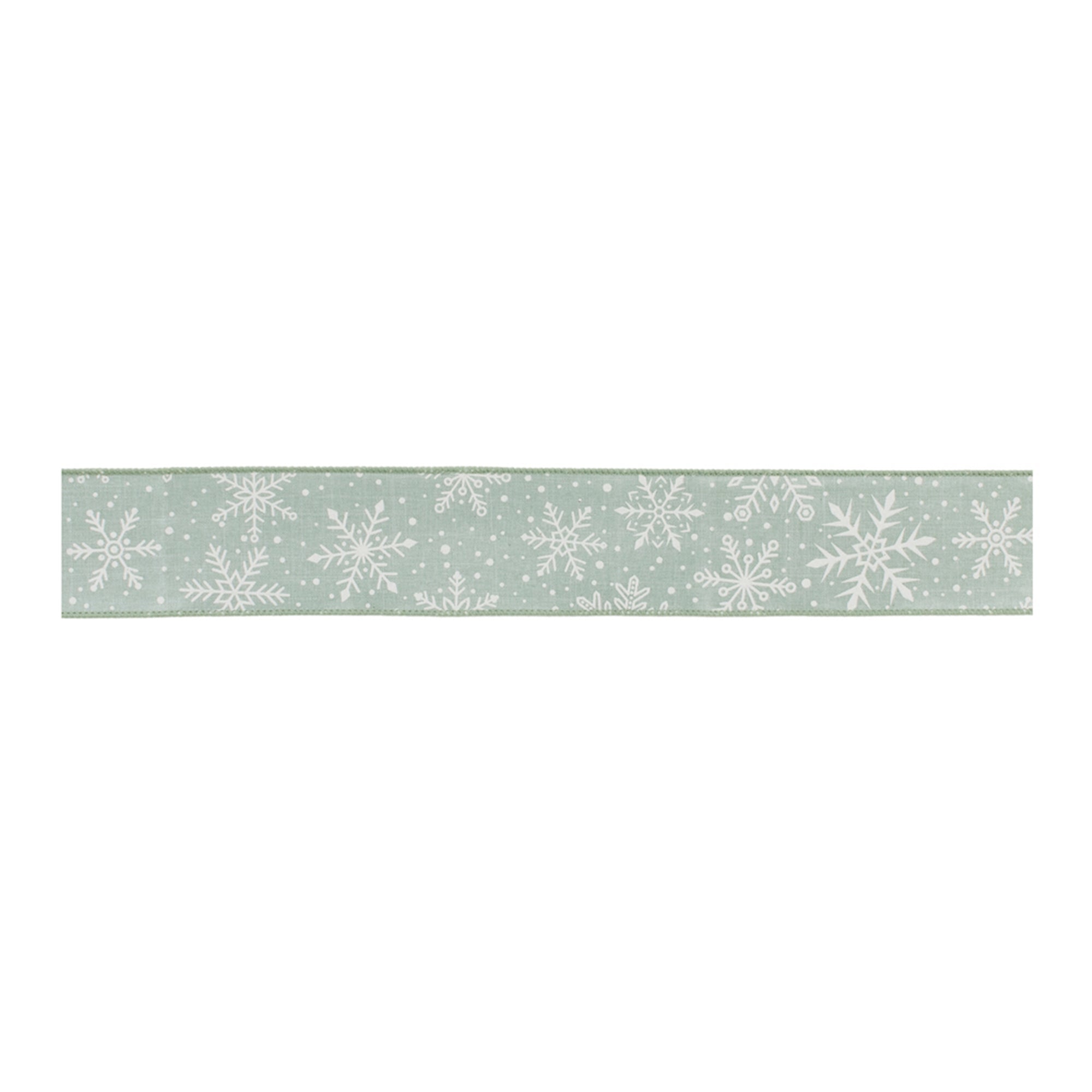 Wired Snowflake Ribbon 2.5" x 10yds