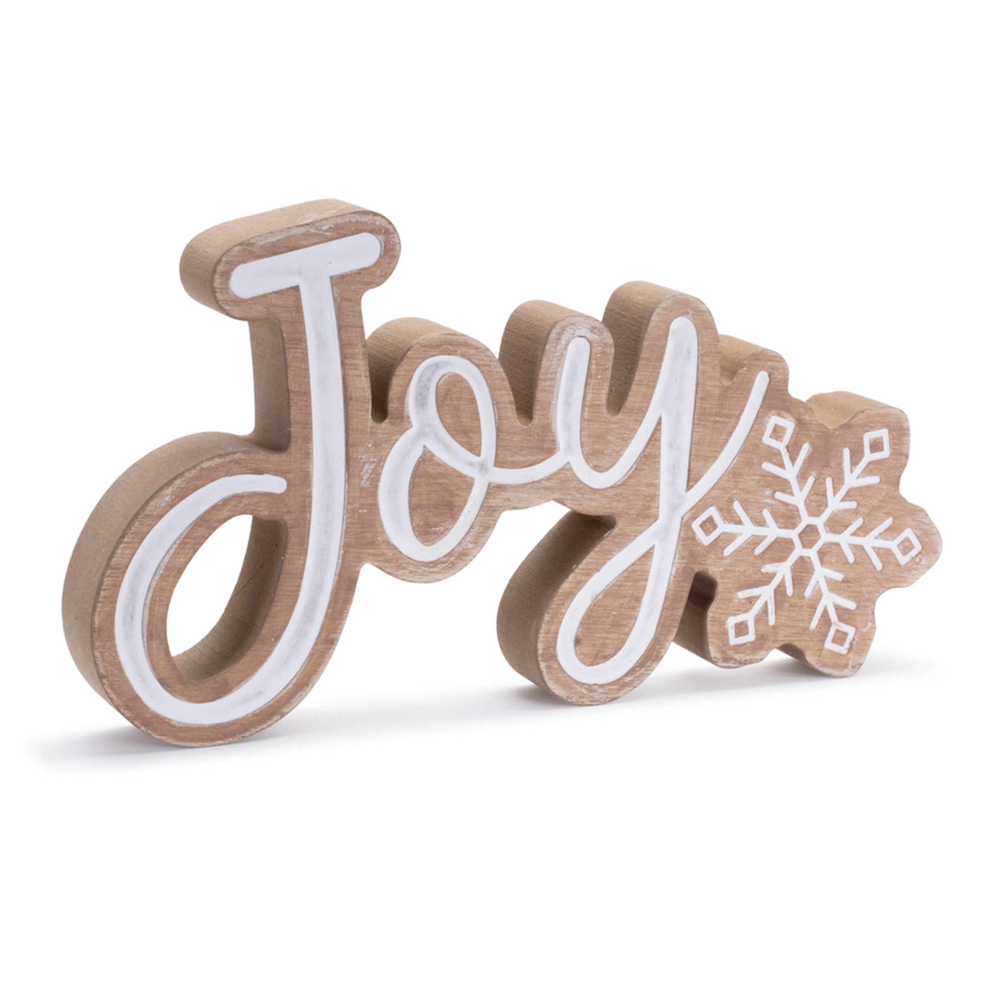 Joy with Snowflake Sentiment Sign 9.25"L