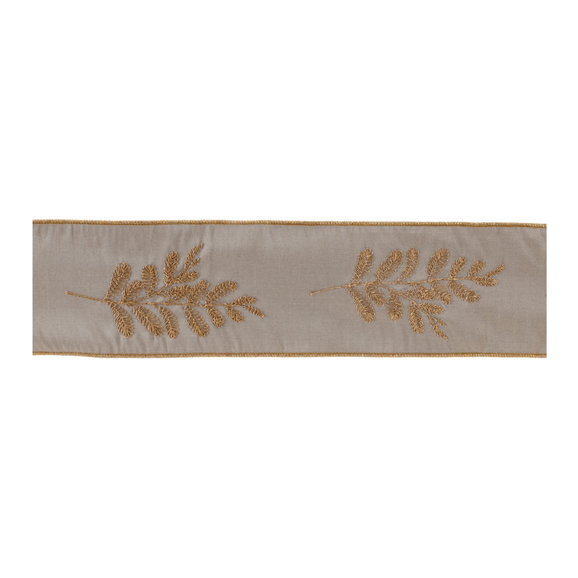 Gold Leaf Print Ribbon (Set of 2)