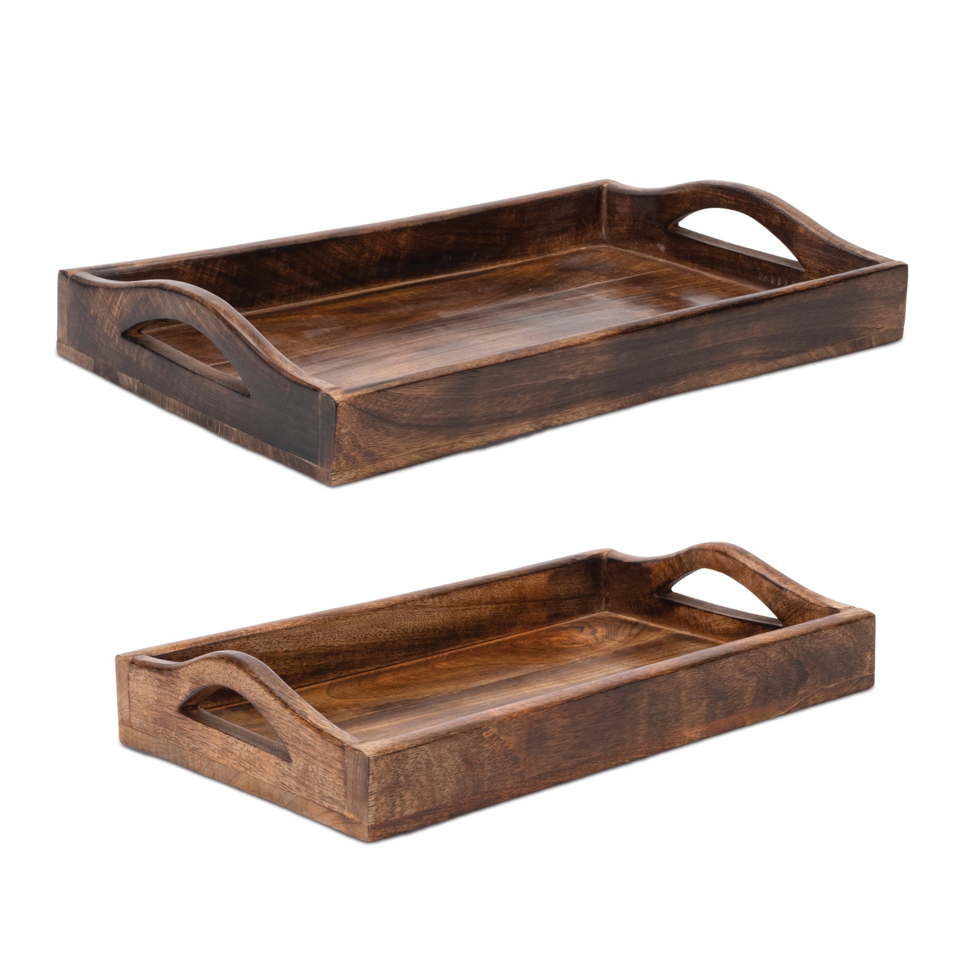Natural Wooden Tray (Set of 2)
