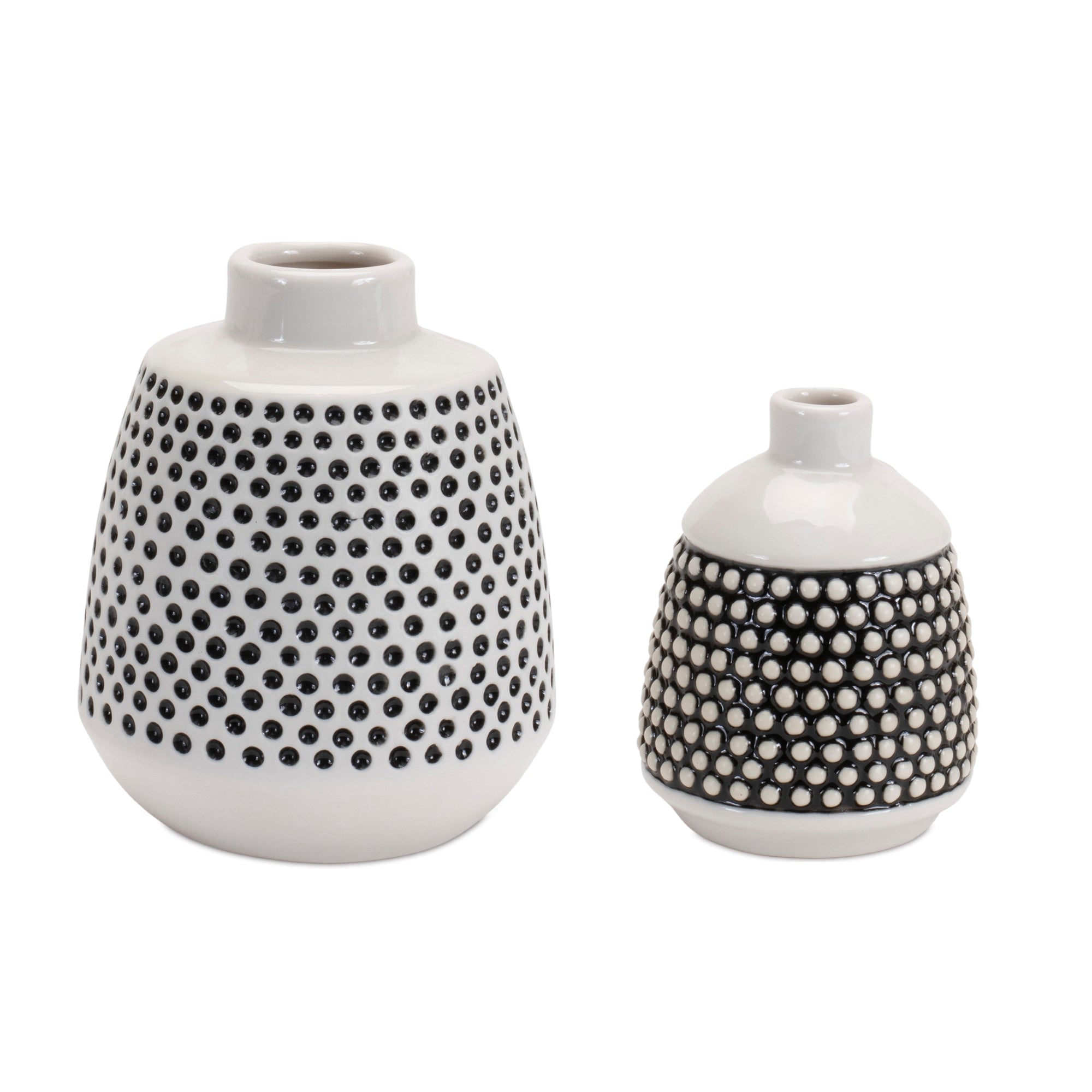 Bubbled Ceramic Bud Vase (Set of 2)