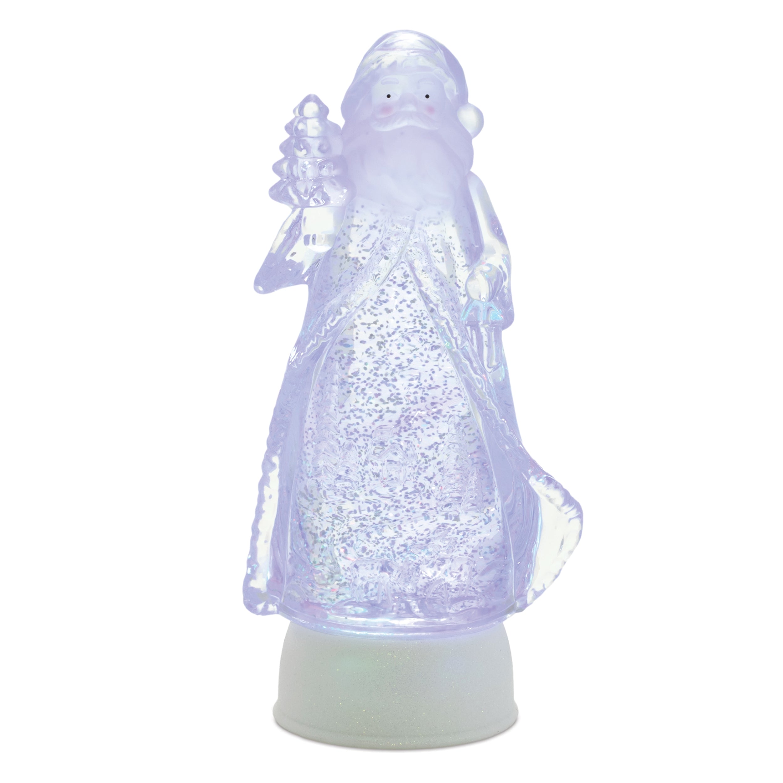LED Santa Snow Globe 10"H Plastic 3 AA Batteries Not Included/USB Cord Included 6 Hr Timer