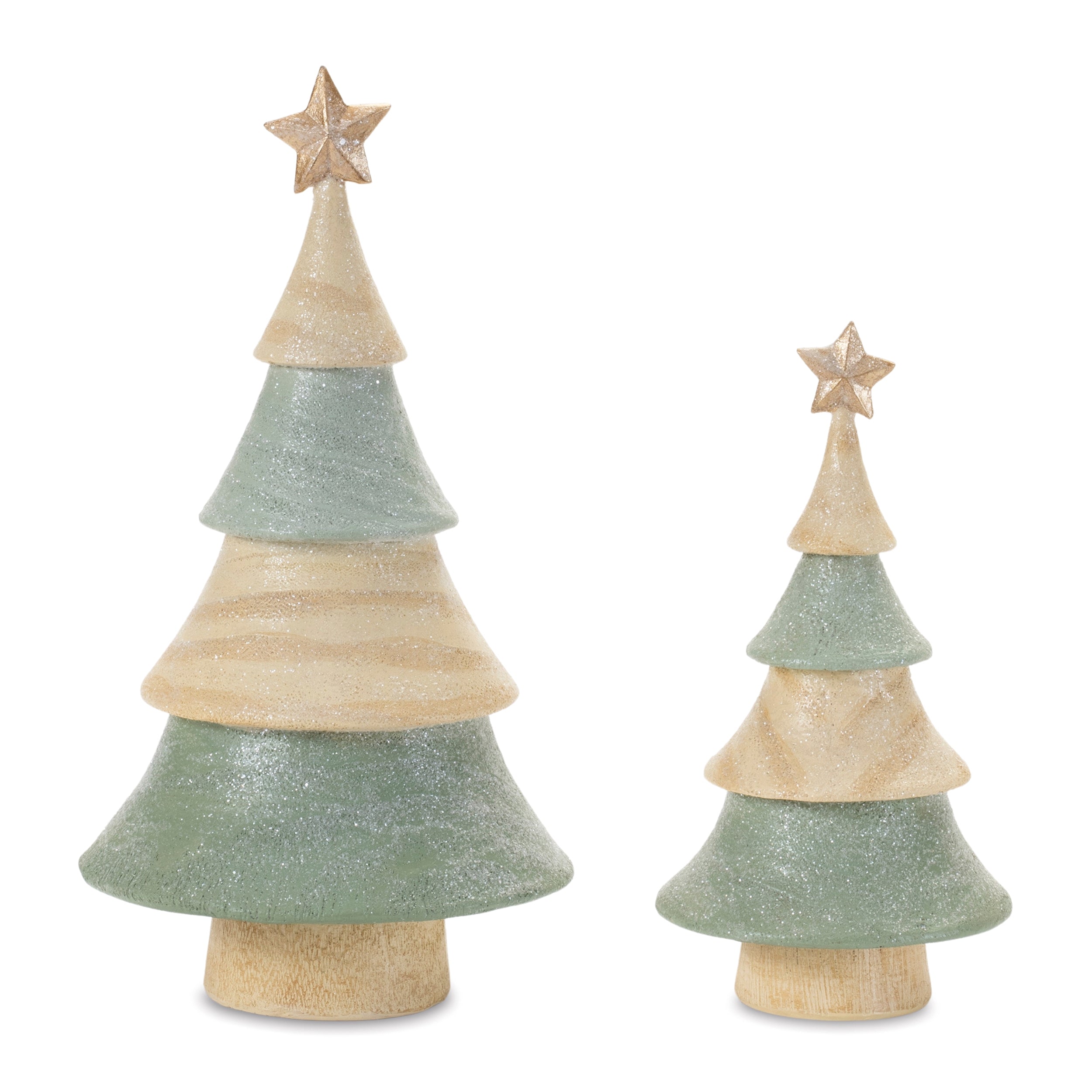 Tree (Set of 2) 6.5"H, 9.5"H Resin