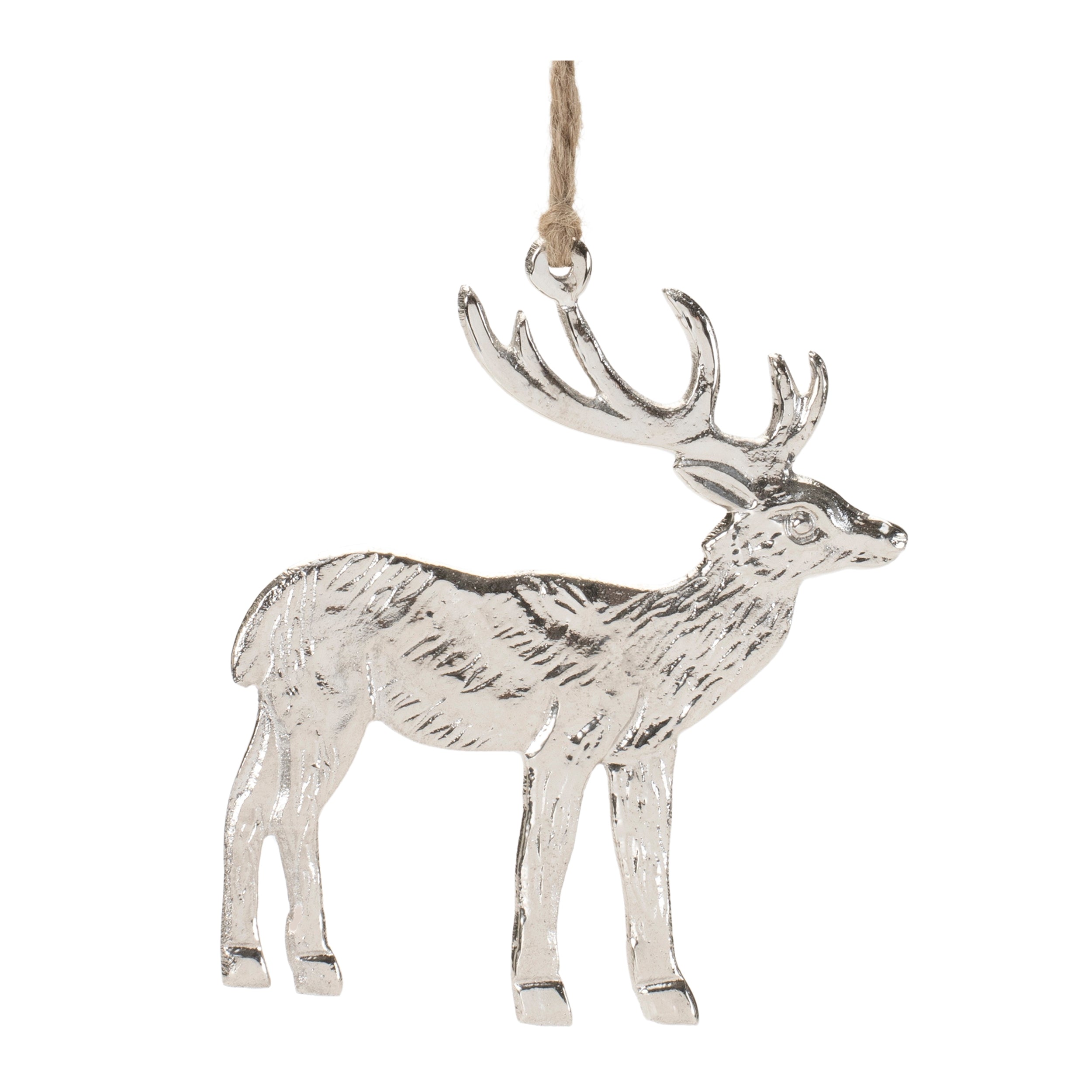 Deer Ornament (Set of 12) 4"H Aluminum