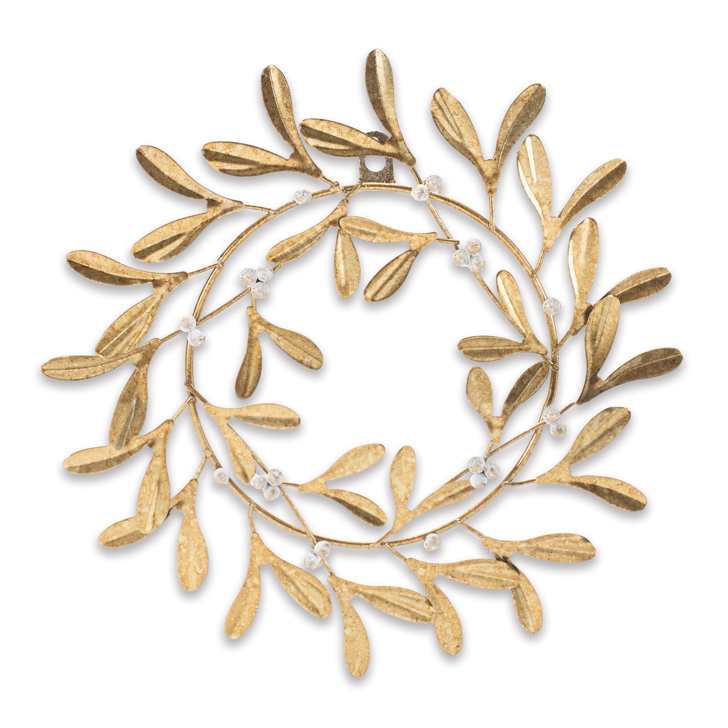 Mistletoe Wreath 12"D Metal