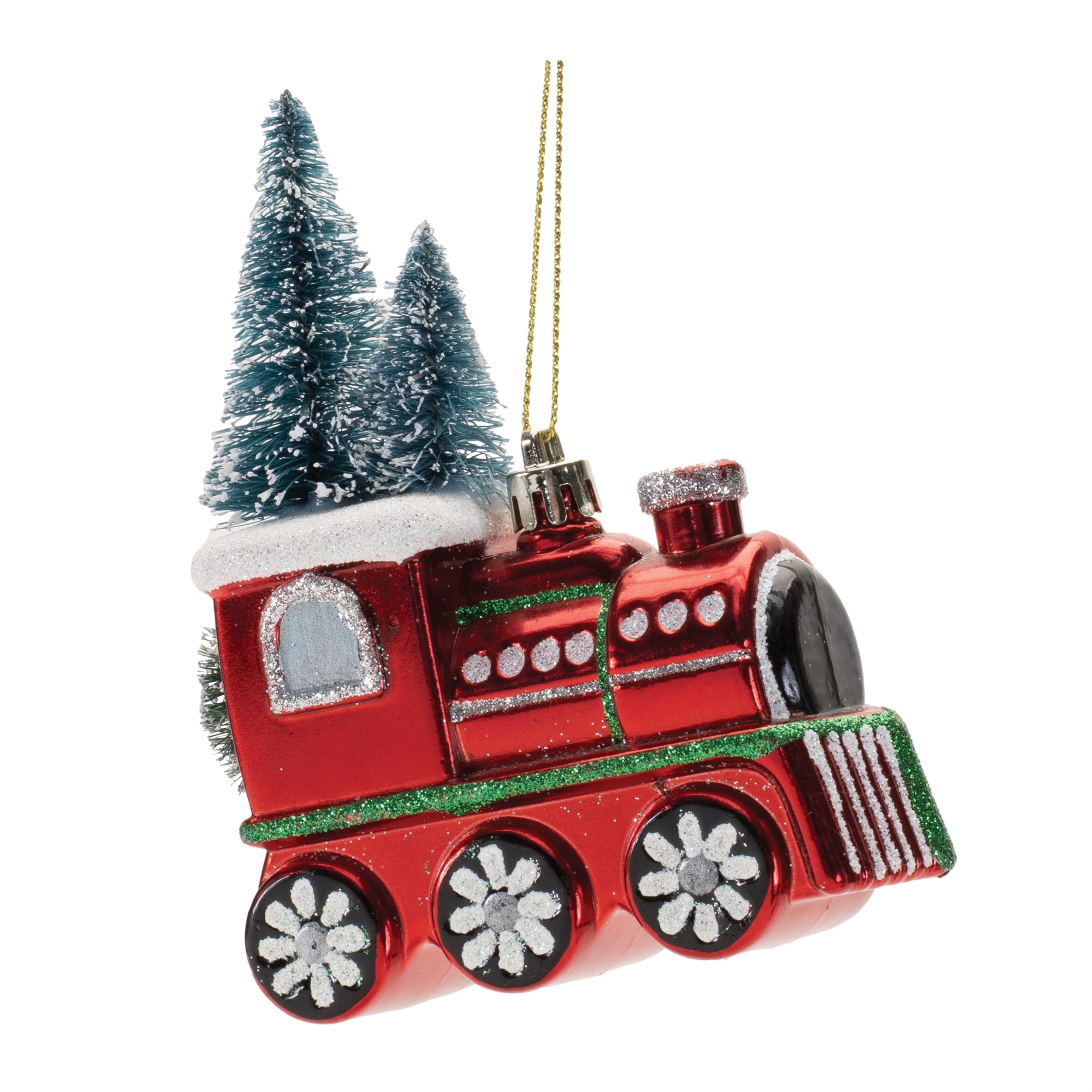 Train Ornament (Set of 6) 5"H Plastic
