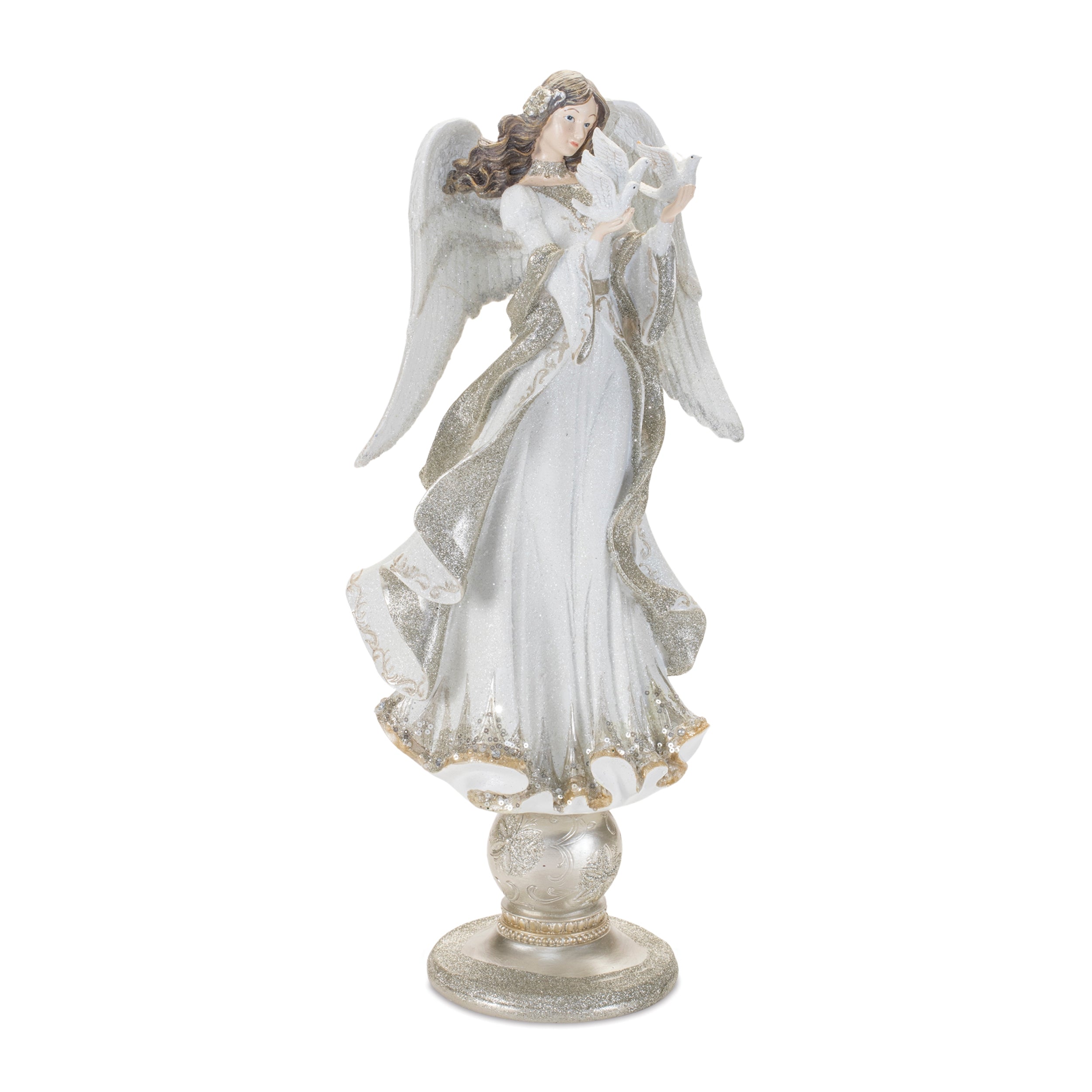 Angel w/Dove 20”H Resin