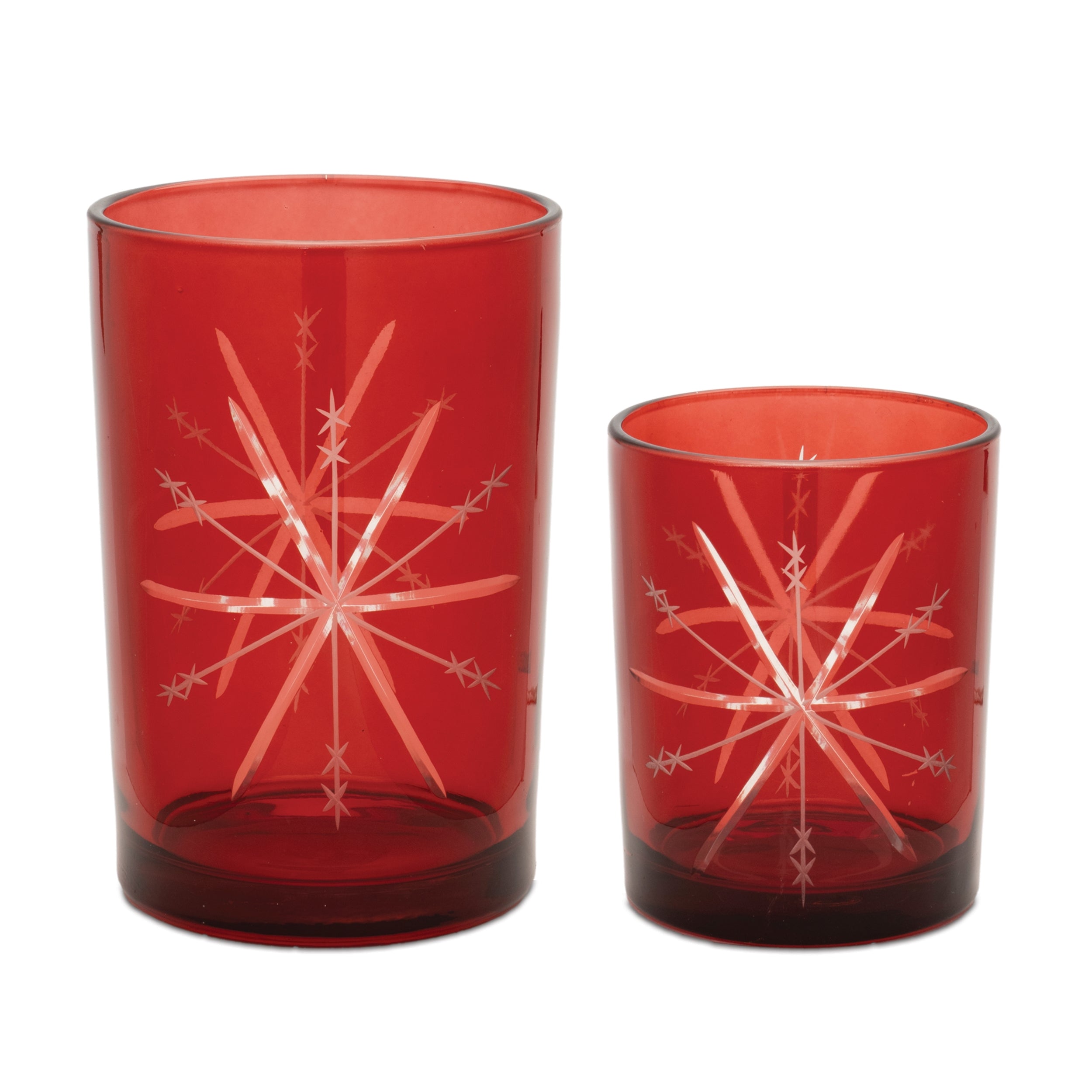 Candle Holder (Set of 2) 4.5"H, 6.5"H Glass