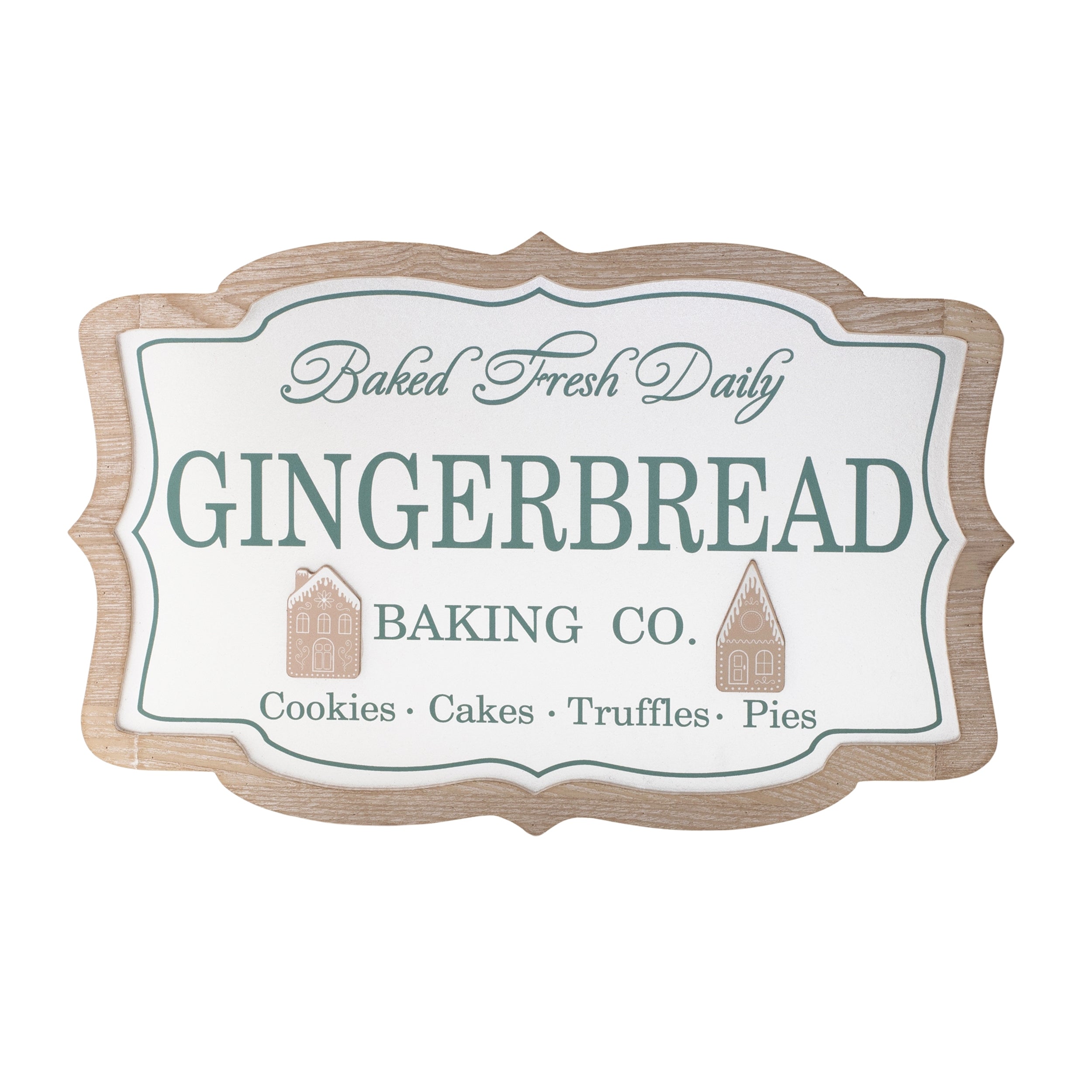 Gingerbread Baking Sign 15"L x 9.5"H MDF